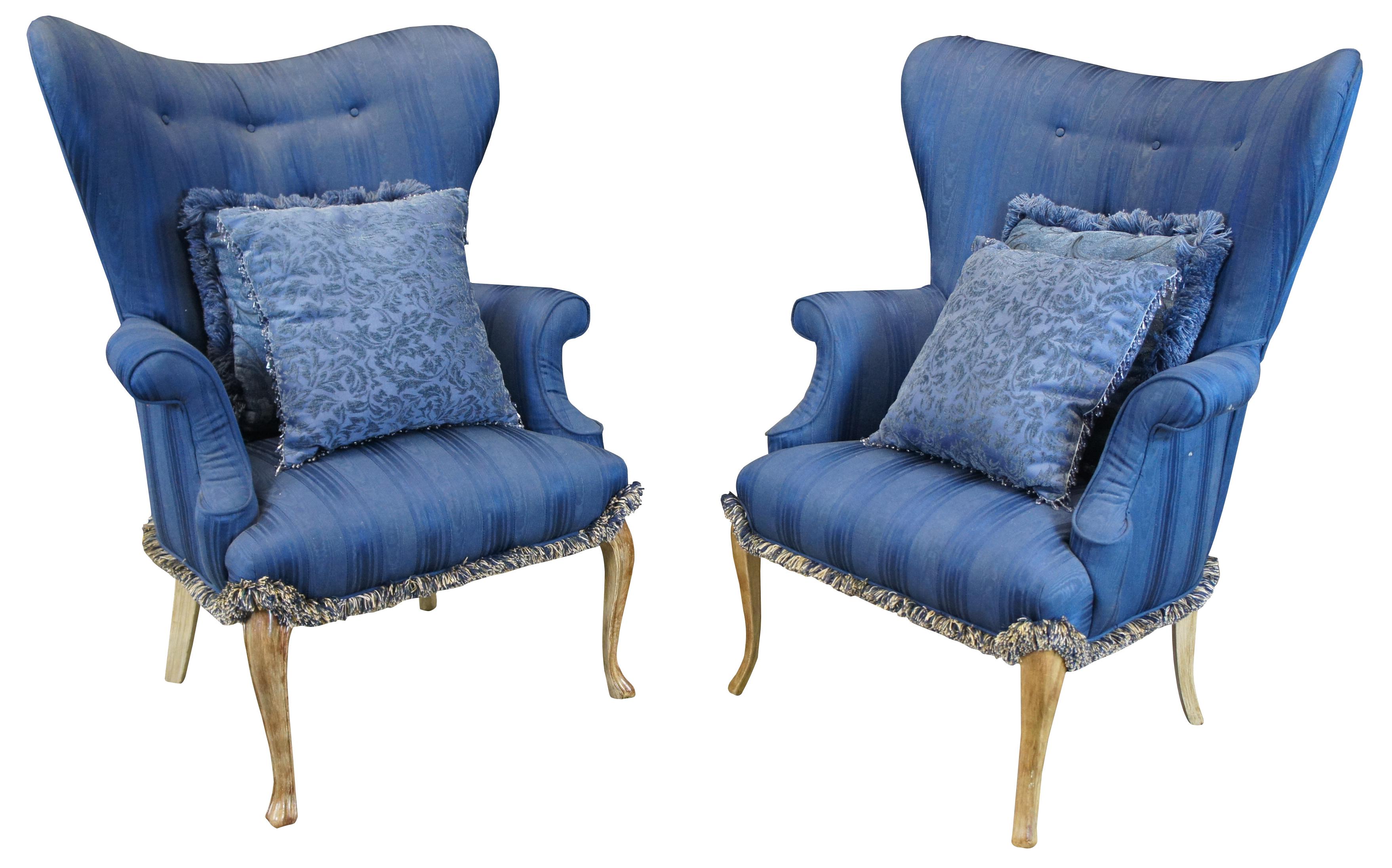 french provincial wingback chair