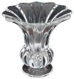 2 Vasi di cristallo Heisey vintage a bocca svasata per boccioli di fiori Coppia di vasi di cristallo Heisey vintage a bocca svasata