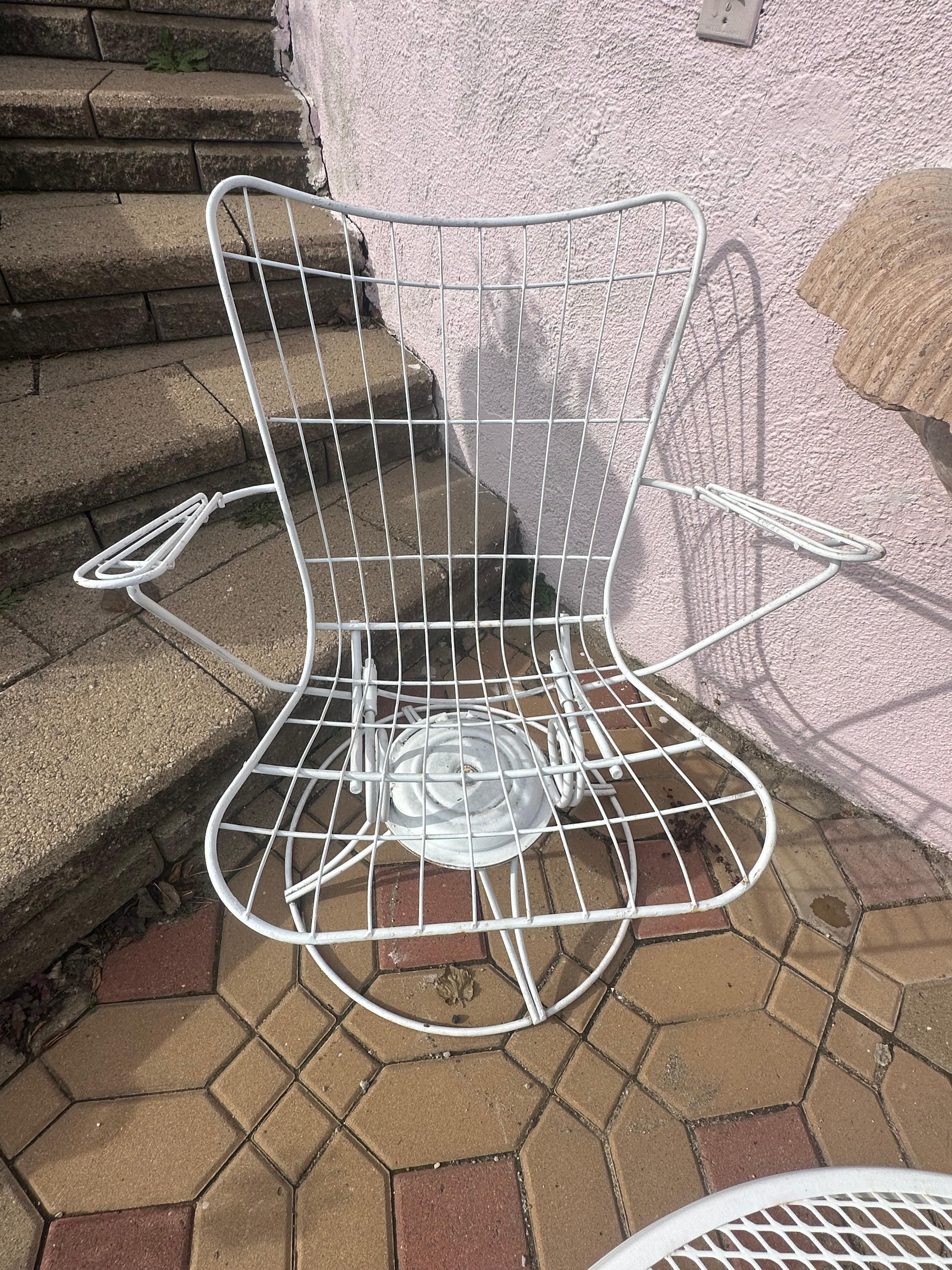 American 2 Vintage Homecrest patio chairs plus adjustable height 30