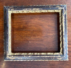 2 Vintage Italian Hand-Painted Brown and Gilt Picture Frames, ex. Iris Apfel