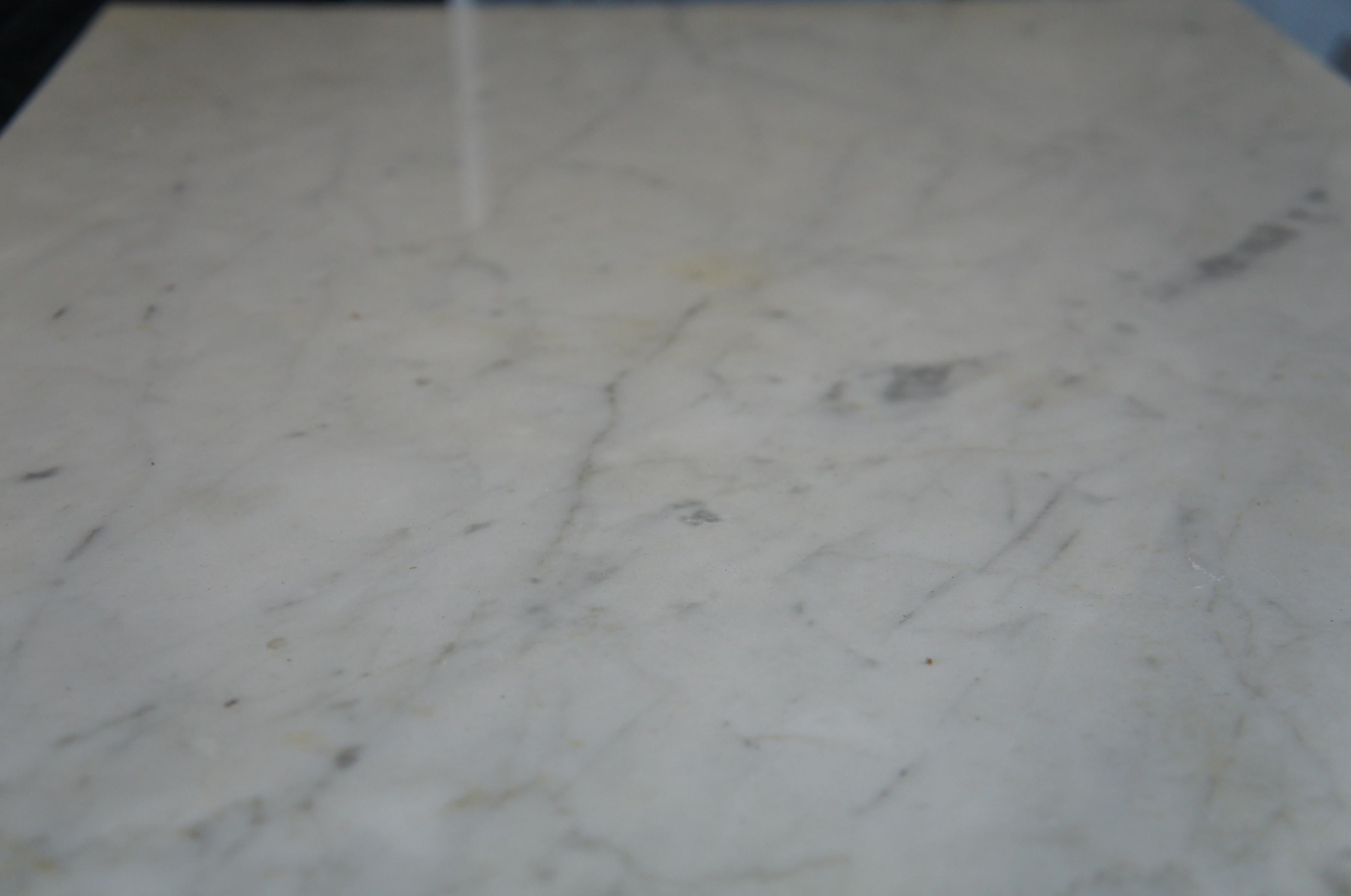 2 Vintage Italian Marble & Chrome Side End Tables Mid-Century Modern Pair MCM 3