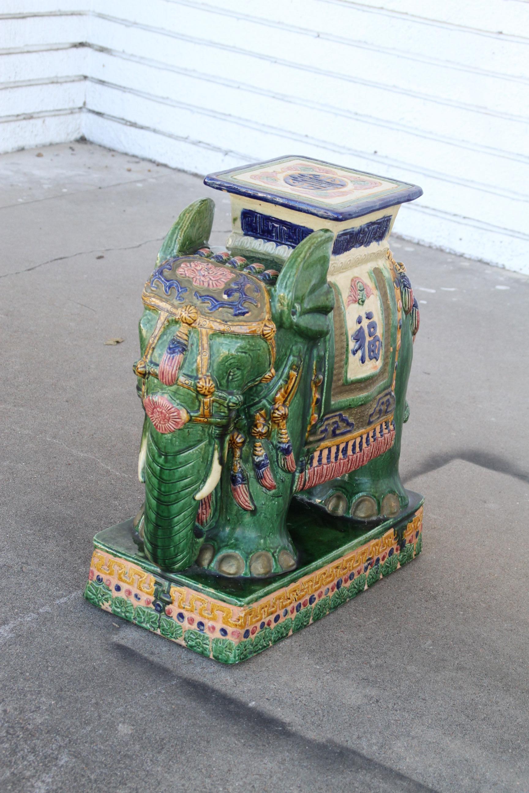Japonisme 2 tabourets de jardin japonais vintage en céramique Satsuma en vente