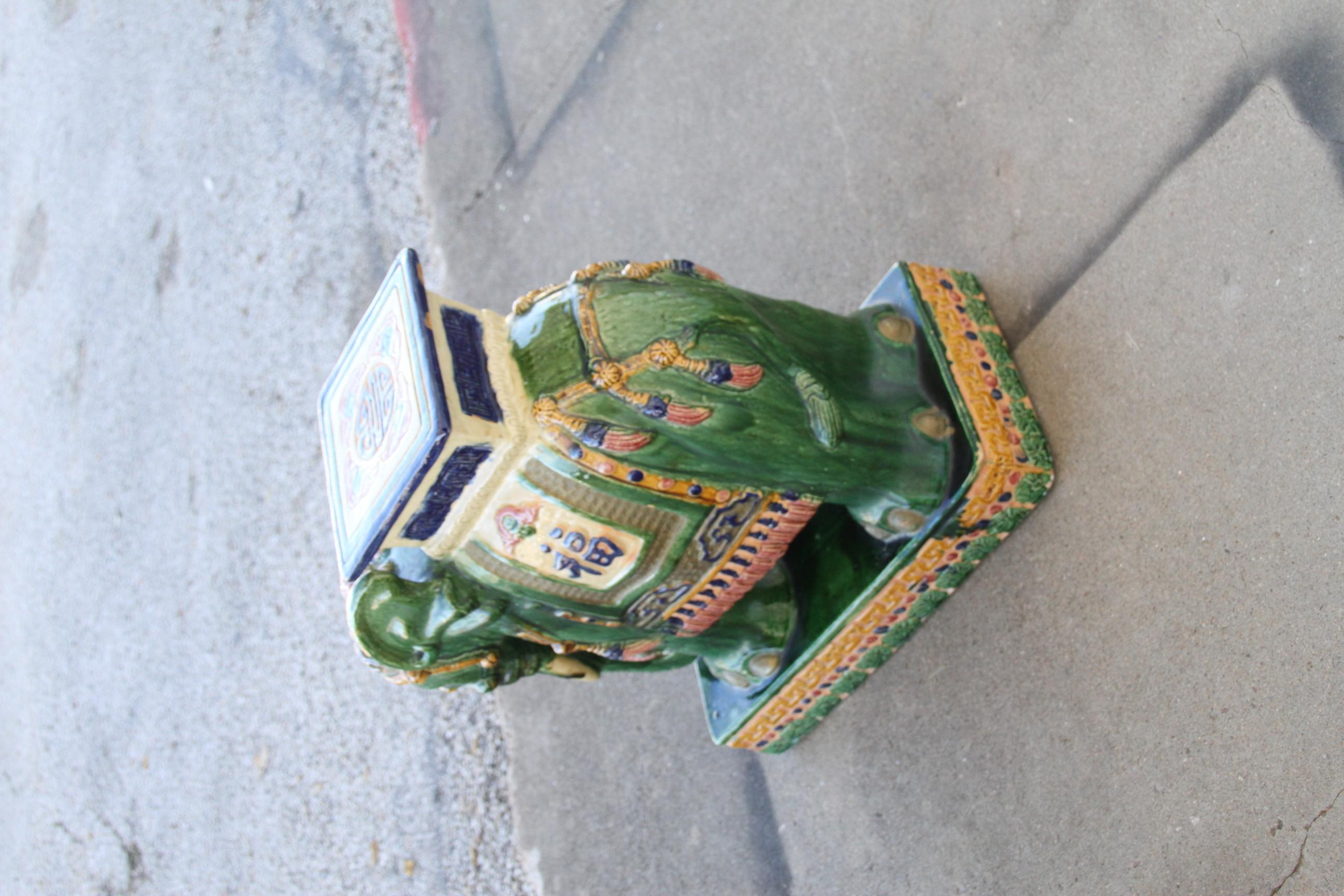 2 tabourets de jardin japonais vintage en céramique Satsuma État moyen - En vente à Pasadena, TX