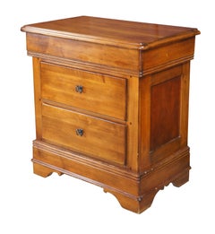 2 Vintage Lexington French Louis Philippe Cherry Nightstands Bedside Table Pair