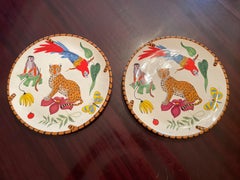 2 assiettes plates vintage Lynn Chase de la collection Jumble Jubilee