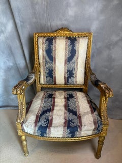 2 Vintage Parlor Chairs – Gold Frame