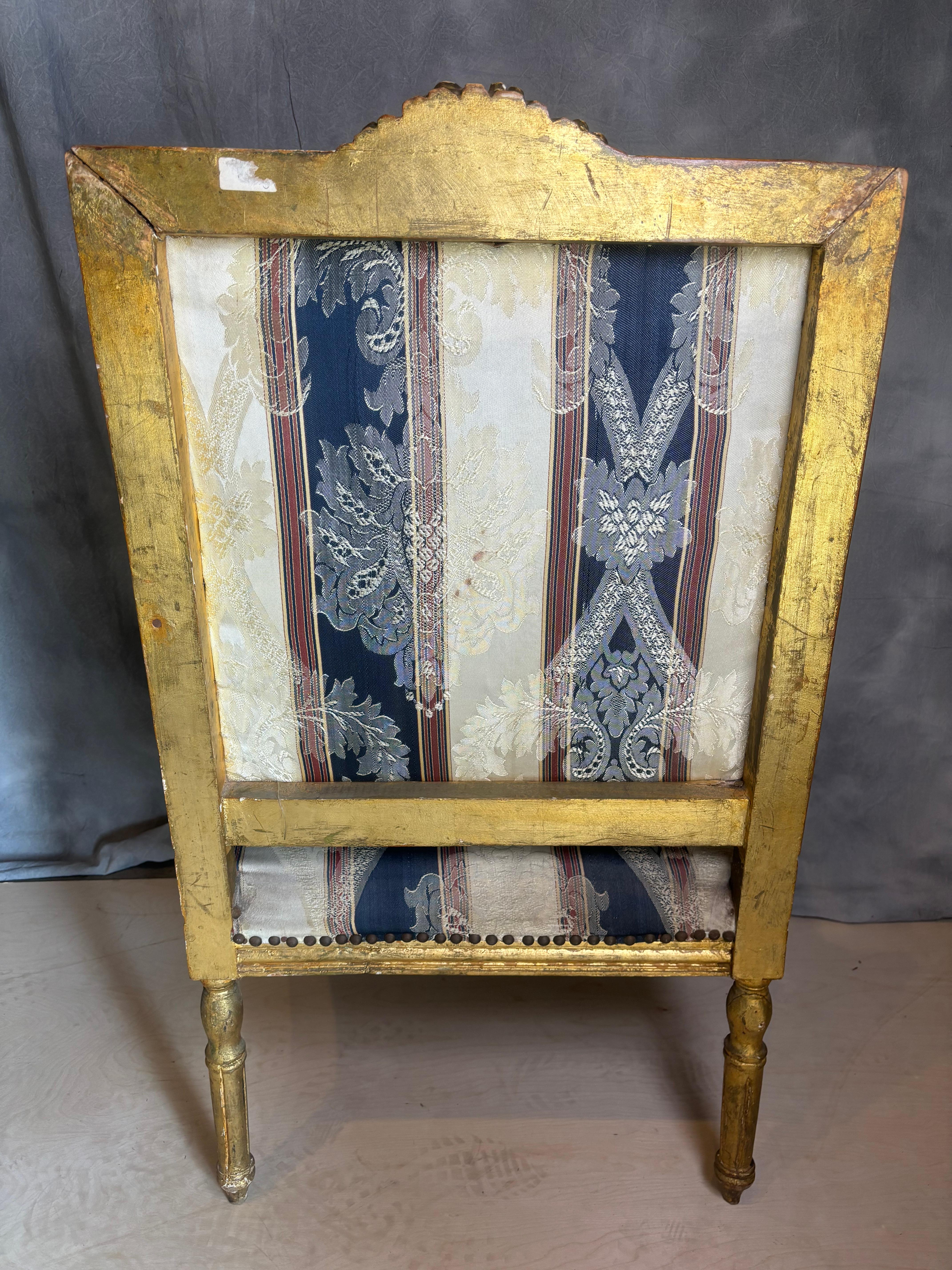 XVIIIe siècle 2 chaises de salon vintage - cadre doré en vente