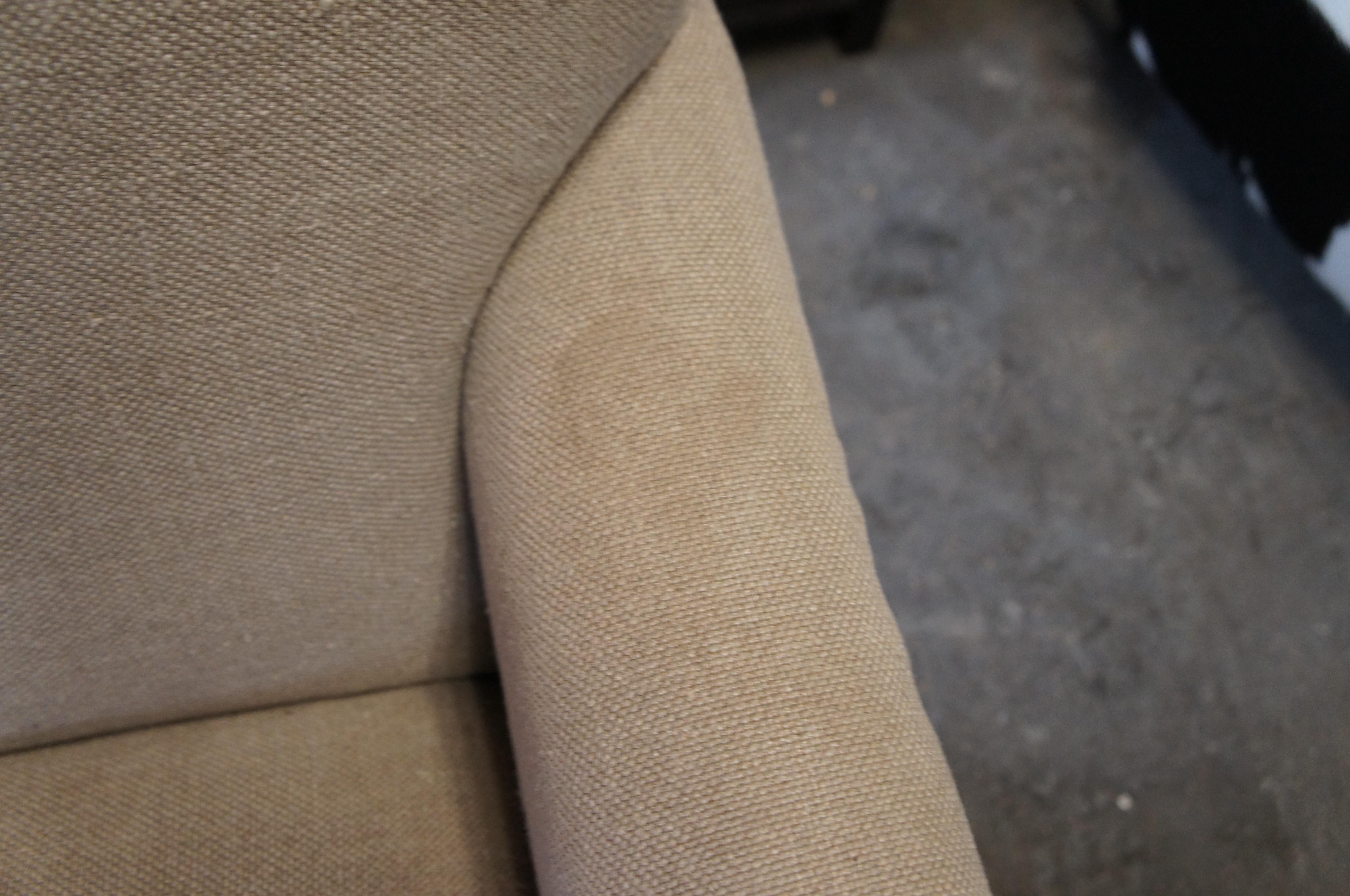 20th Century 2 Vintage Paul Robert Quinn Linen Library Club Lounge Accent Armchairs 44