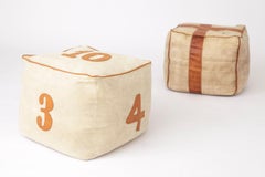 2 Vintage Poufs 1970s - Germany