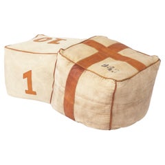 2 Vintage Poufs 1970s - Germany