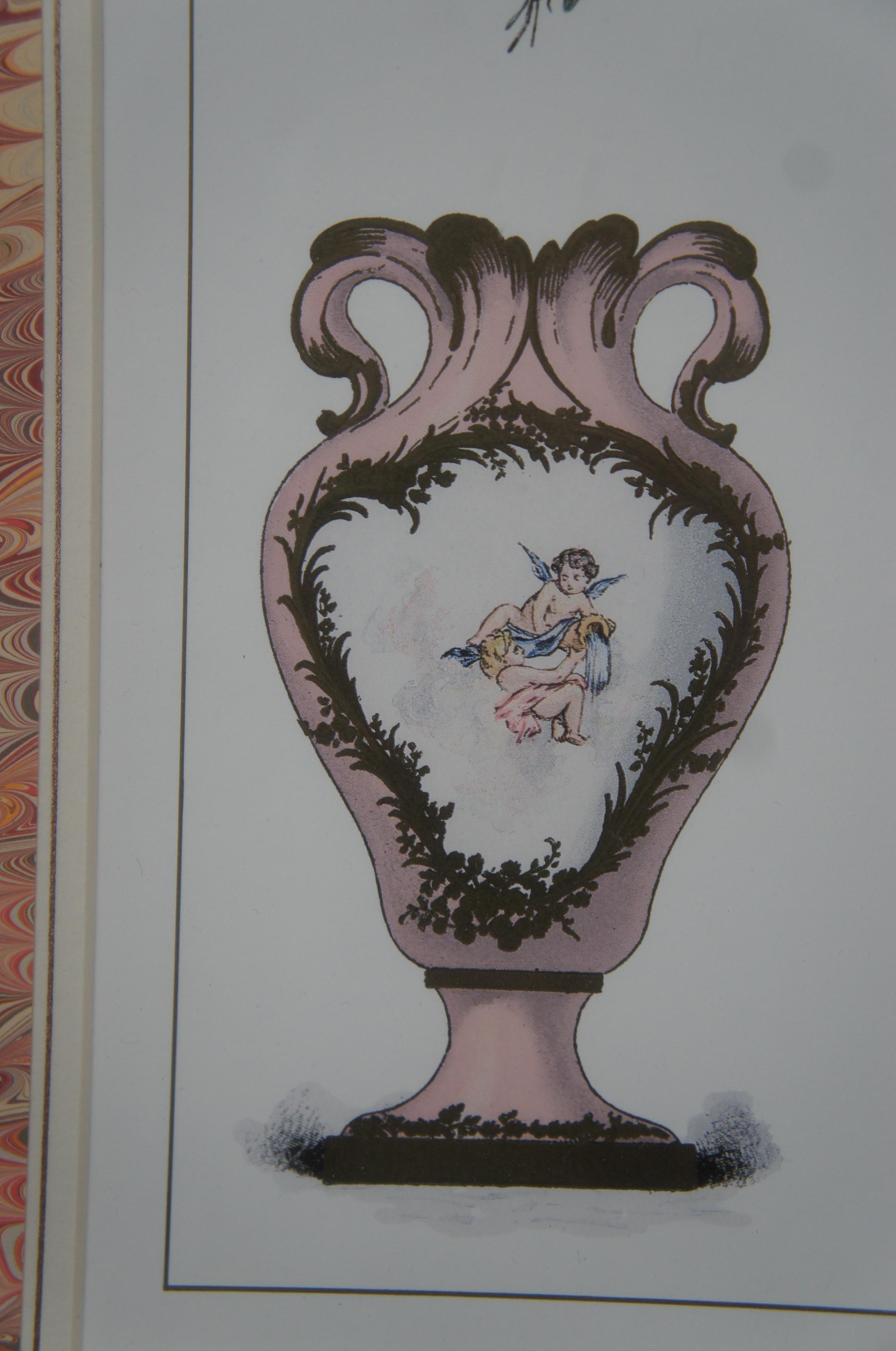 2 Vintage Reproduction Edouard Garnier Porcelain of Sevres Prints by Denunzio For Sale 3