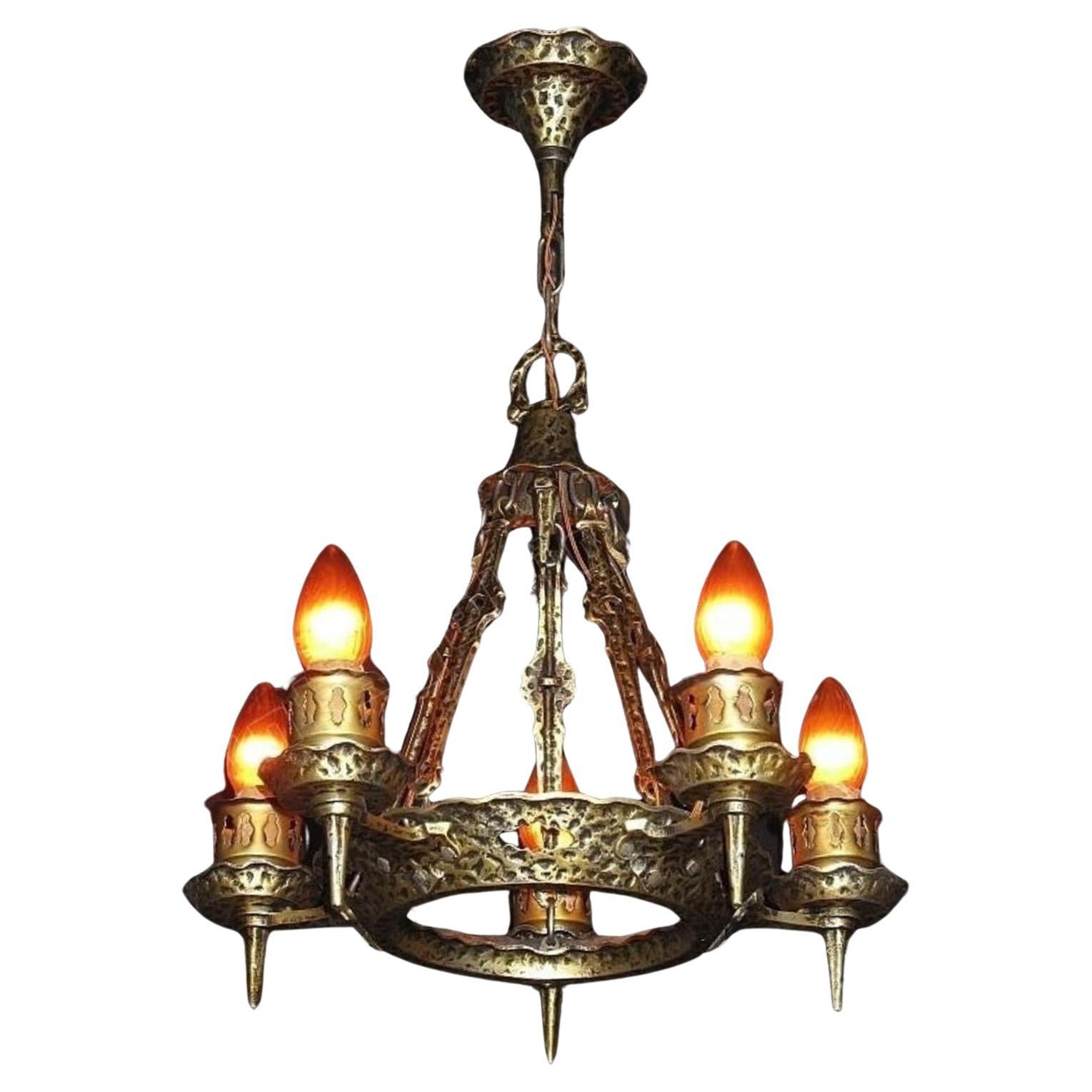 2 Vintage Revival Style Chandelier Lights 1920s - 1930s priced each