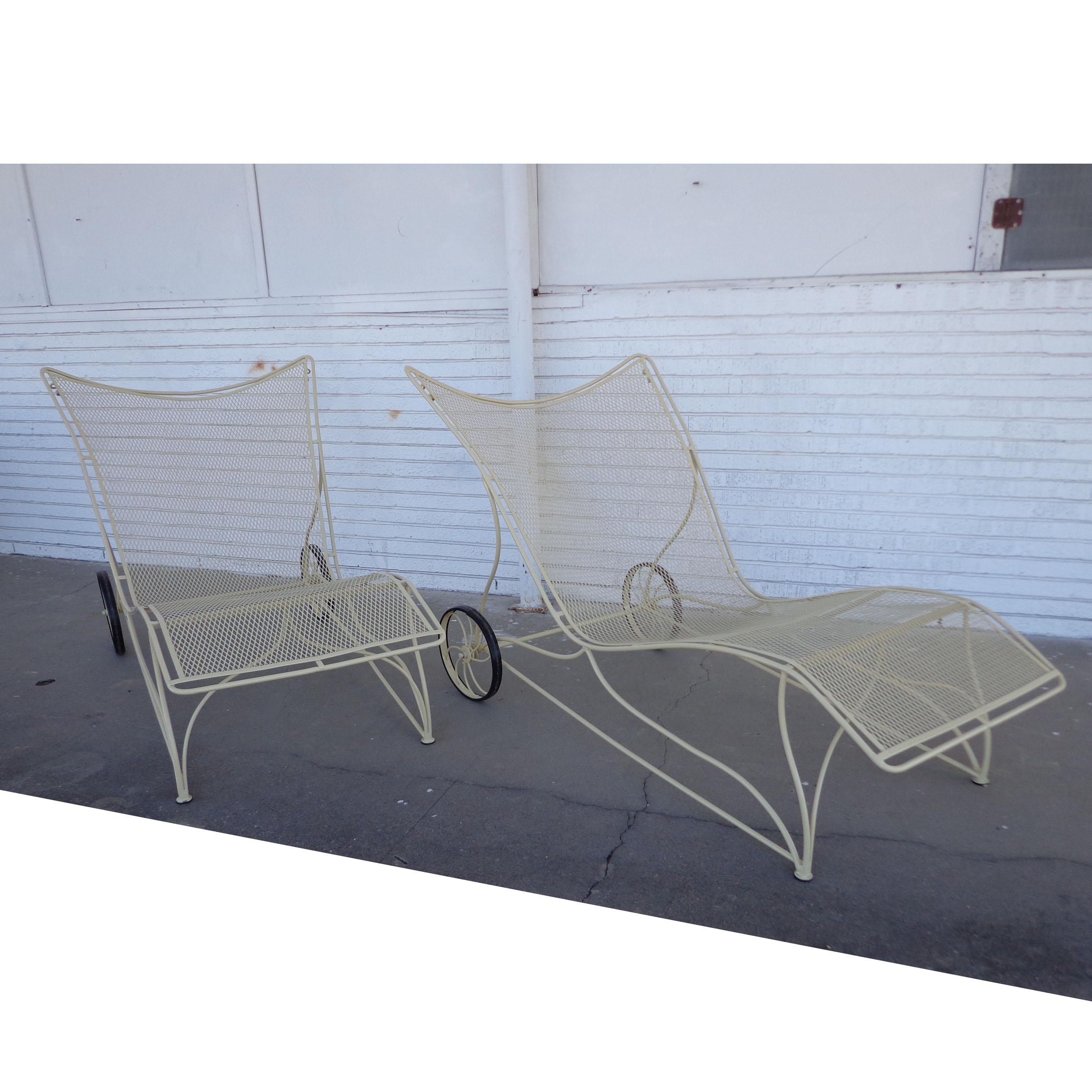 North American 2 Vintage Russell Woodard Patio Chaises