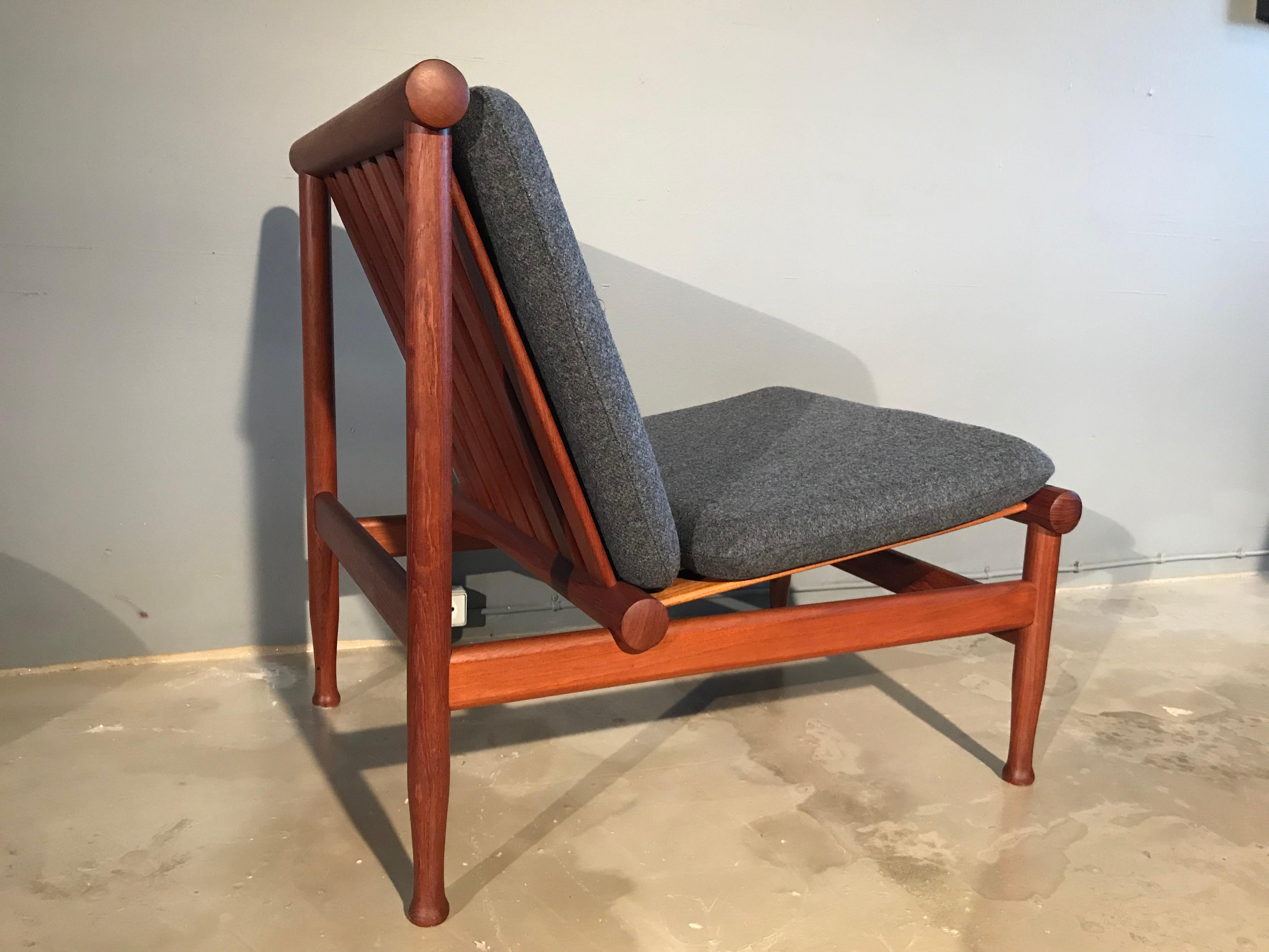 2 Vintage Teak Kai Lyngfeldt Larsen Easy Chairs Model 501 by Søborg Furniture 8