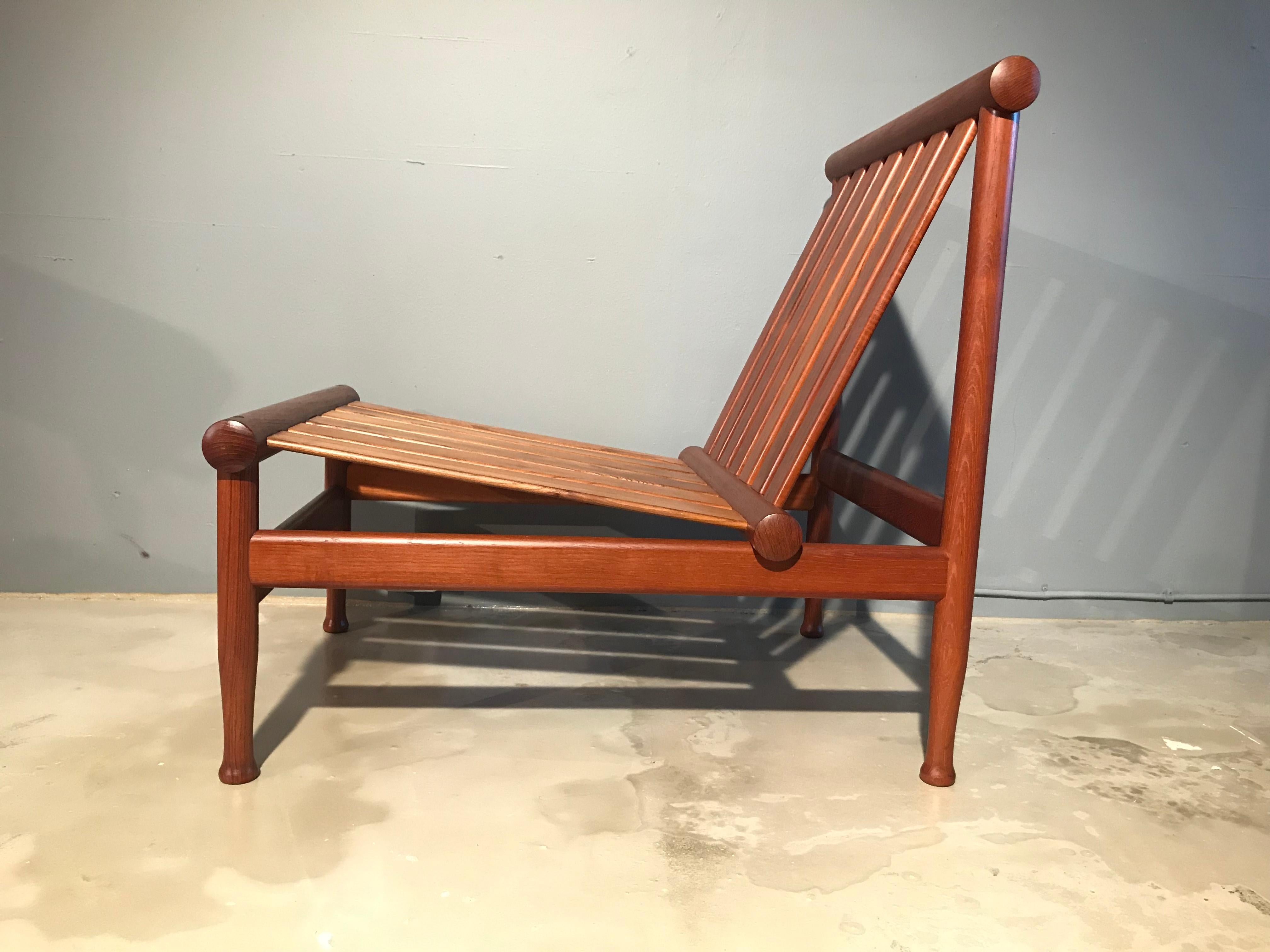 Hand-Crafted 2 Vintage Teak Kai Lyngfeldt Larsen Easy Chairs Model 501 by Søborg Furniture