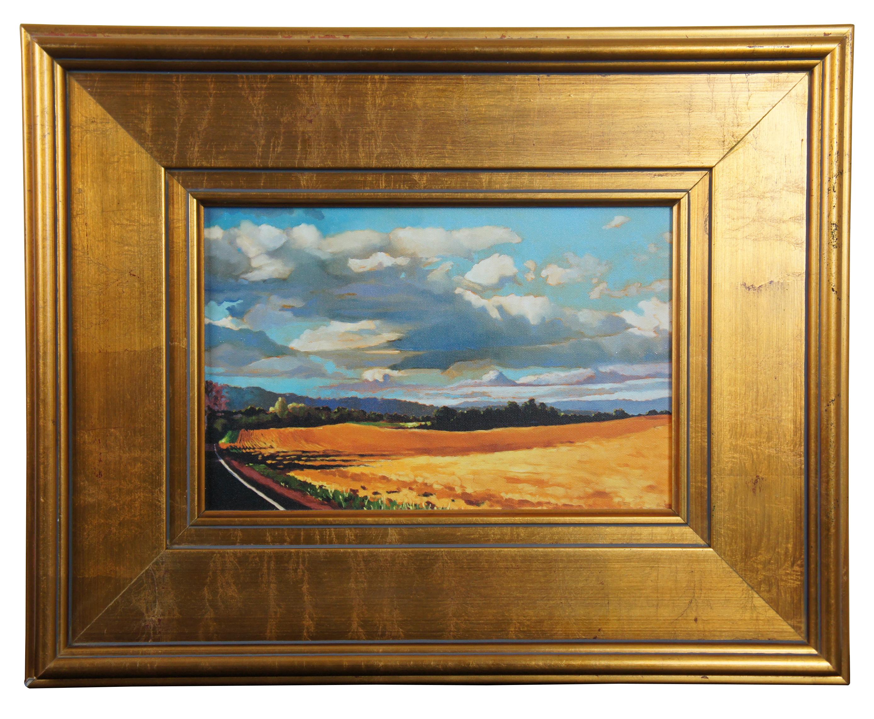 gold frame landscape painting