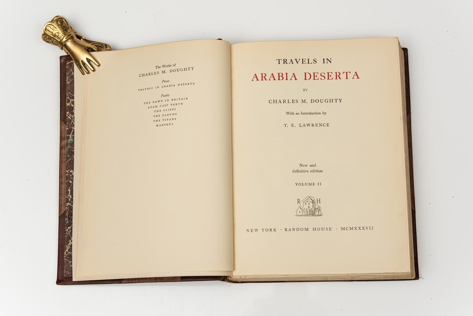 XX secolo 2 Vol. Charles M. I., Viaggi in Arabia Deserta, Edizione Nuova e Definitiva in vendita