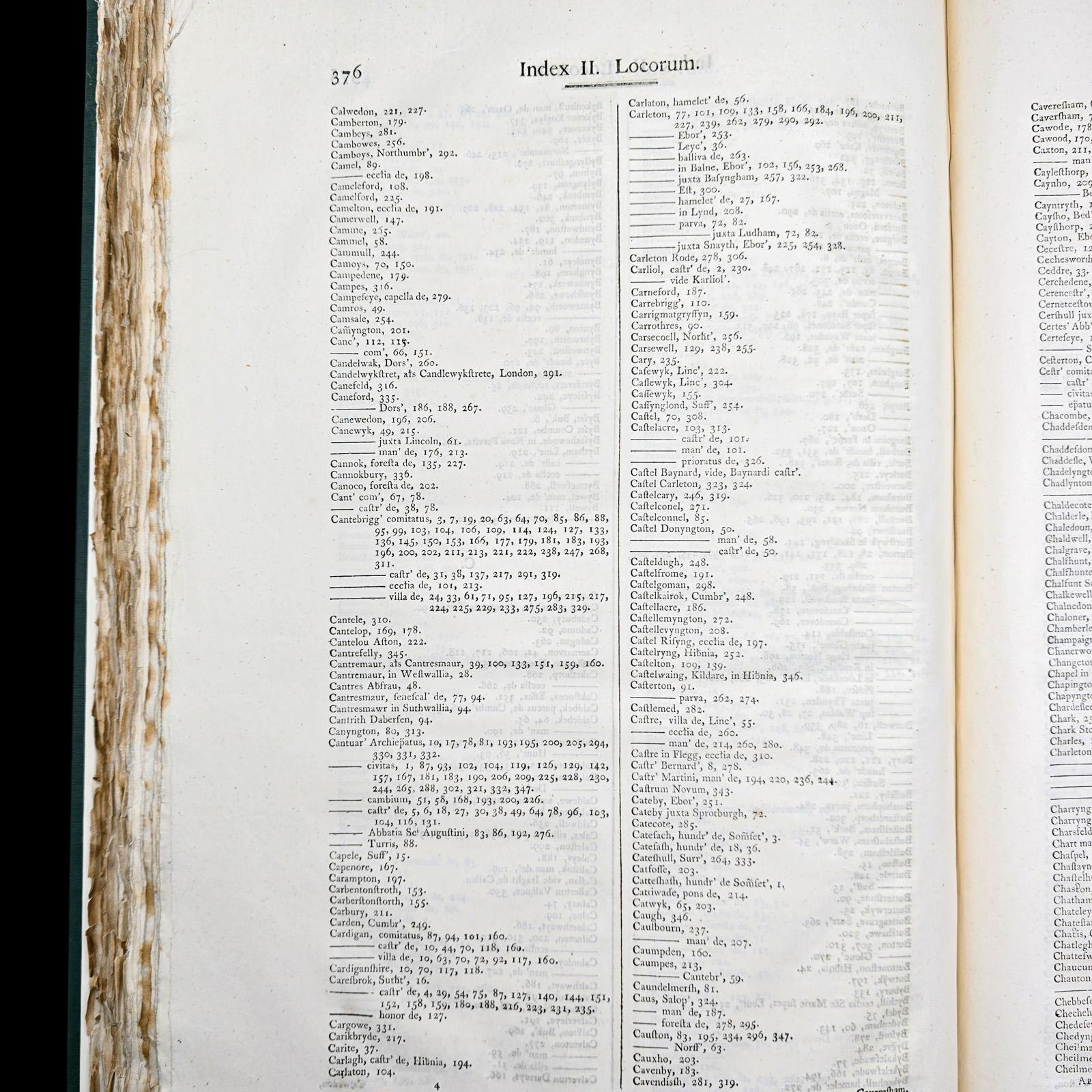 2 Vols Antique Reference Book Set, Rotulorum Originalium, Public Records, Latin en vente 4