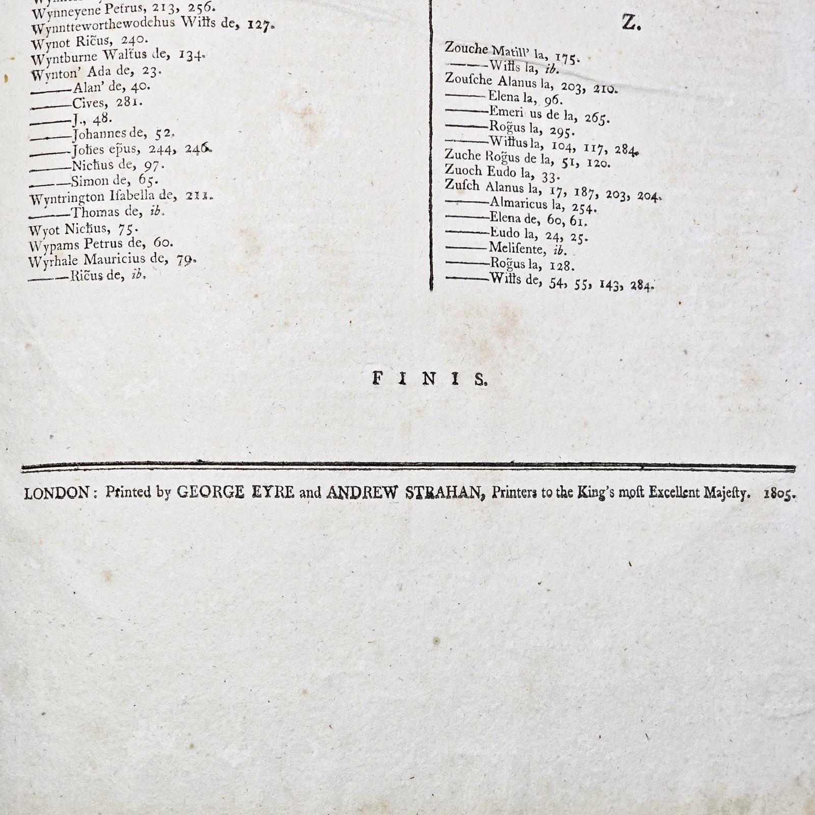 2 Vols Antique Reference Book Set, Rotulorum Originalium, Public Records, Latin en vente 1