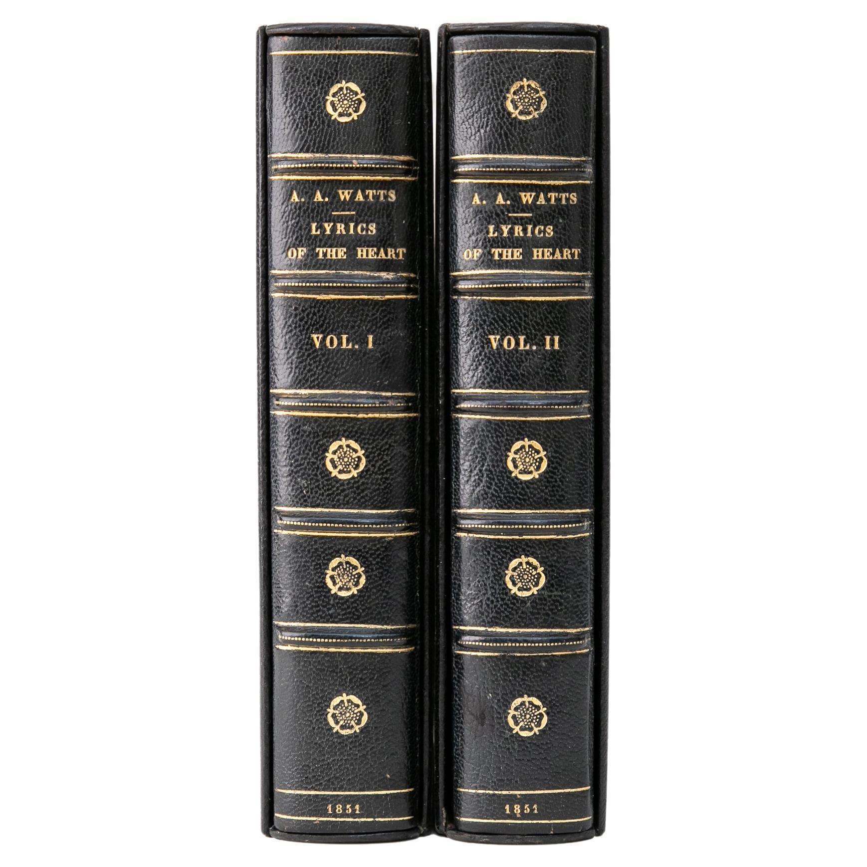 2 Volumes, Alaric A. Watts, Lyrics of the Heart and Other Poems.
