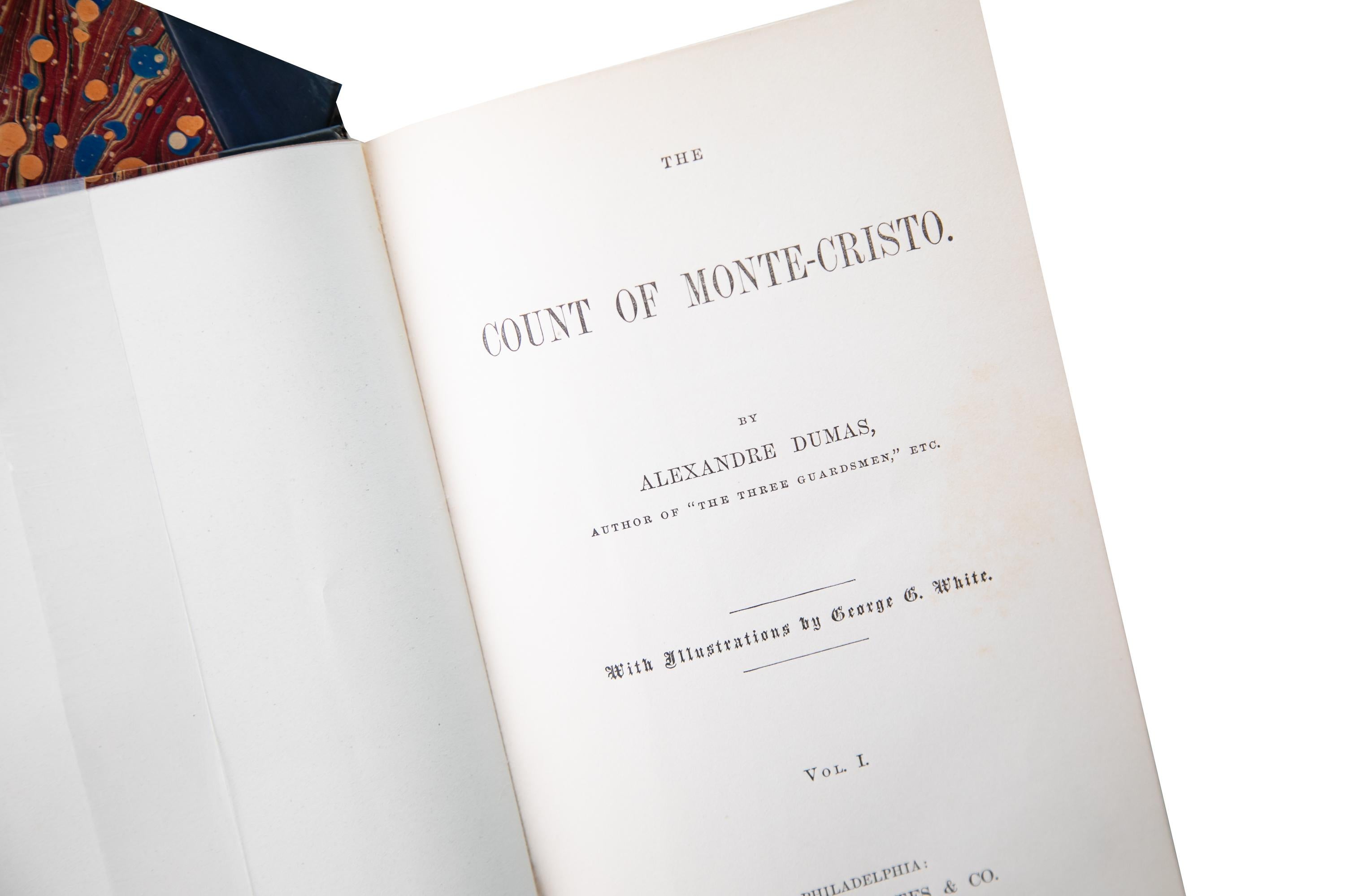 2 Volumes. Alexandre Dumas, The Count of Monte-Cristo. In Good Condition In New York, NY