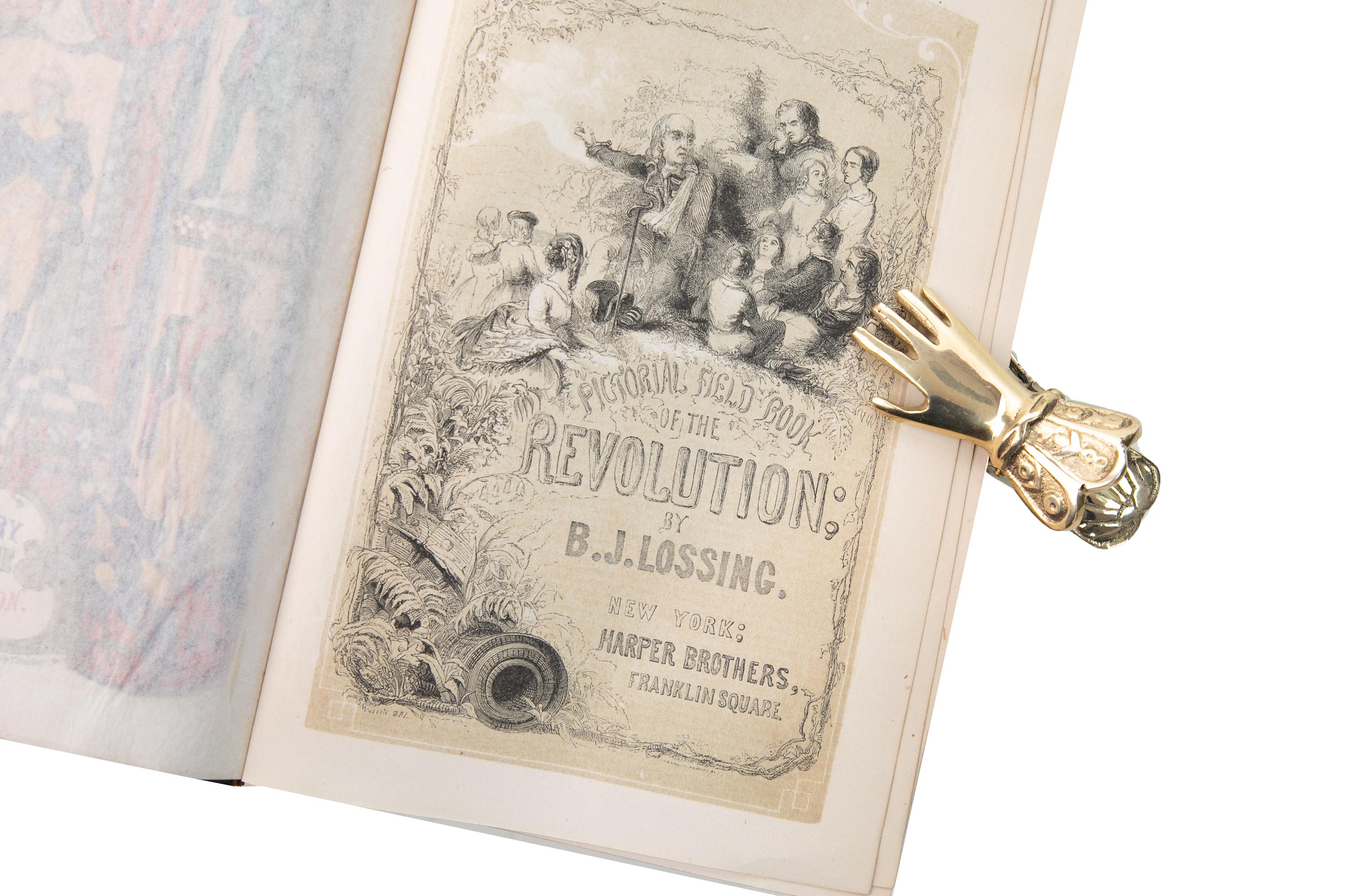 2 Volumes. B.J. Lossing, Pictorial Fieldbook of the Revolution Bon état - En vente à New York, NY