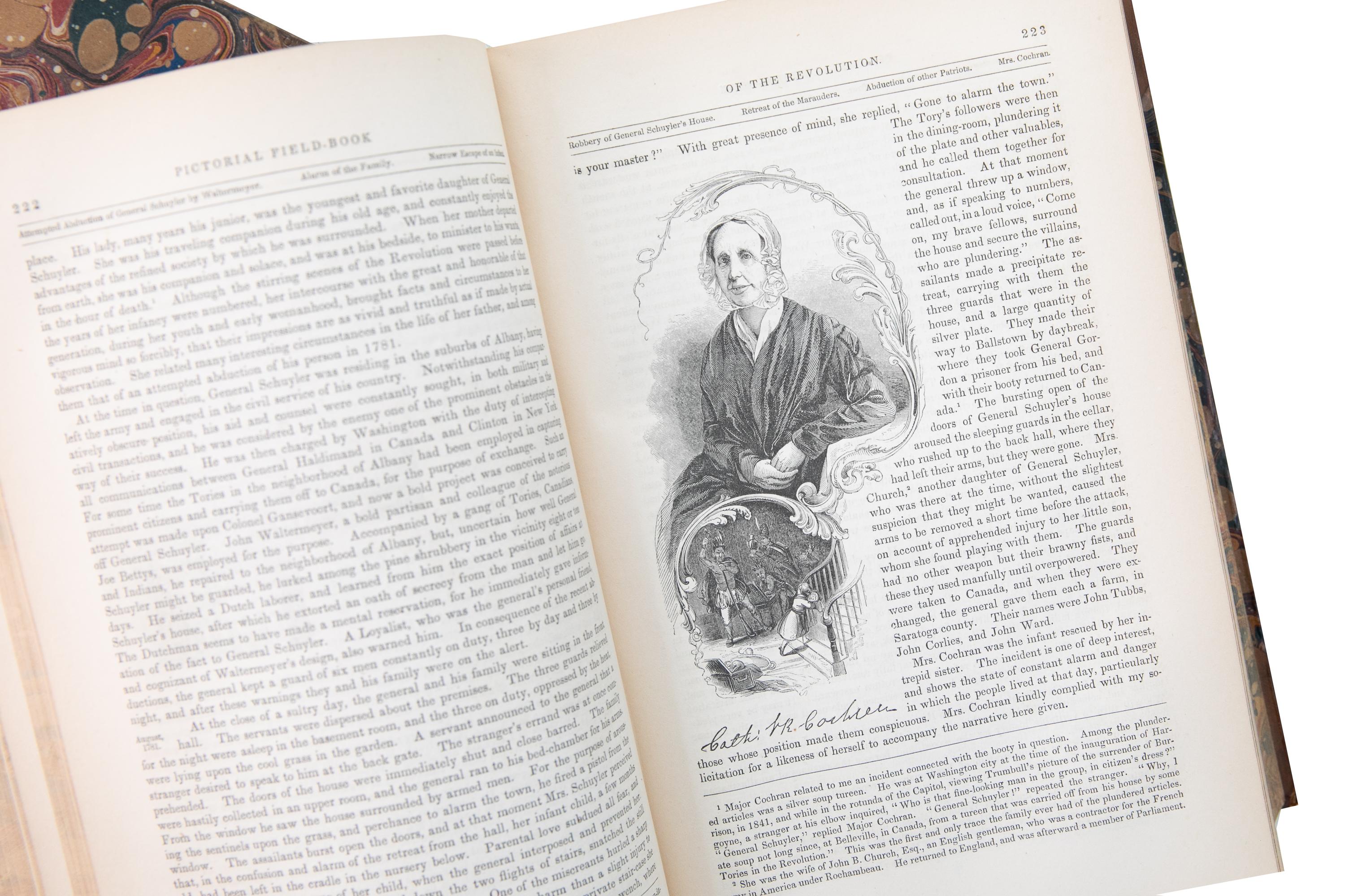 XIXe siècle 2 Volumes. B.J. Lossing, Pictorial Fieldbook of the Revolution en vente