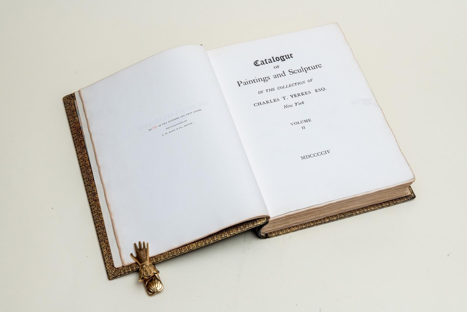 Américain 2 Volumes. Charles AT&T, Esq, Catalogue of Paintings & Sculpture In His Col en vente