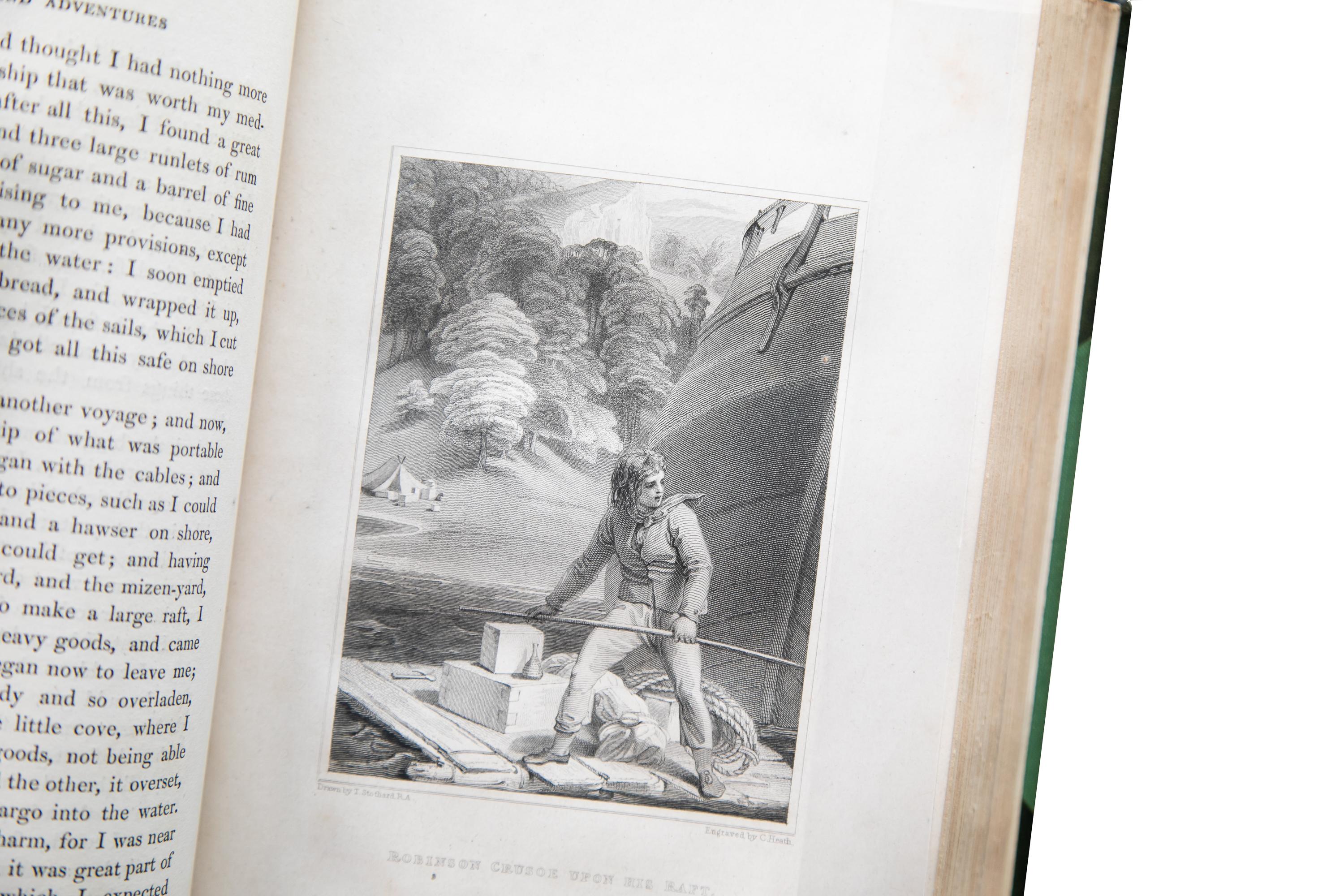 19th Century 2 Volumes. Daniel Defoe, Robinson Crusoe.