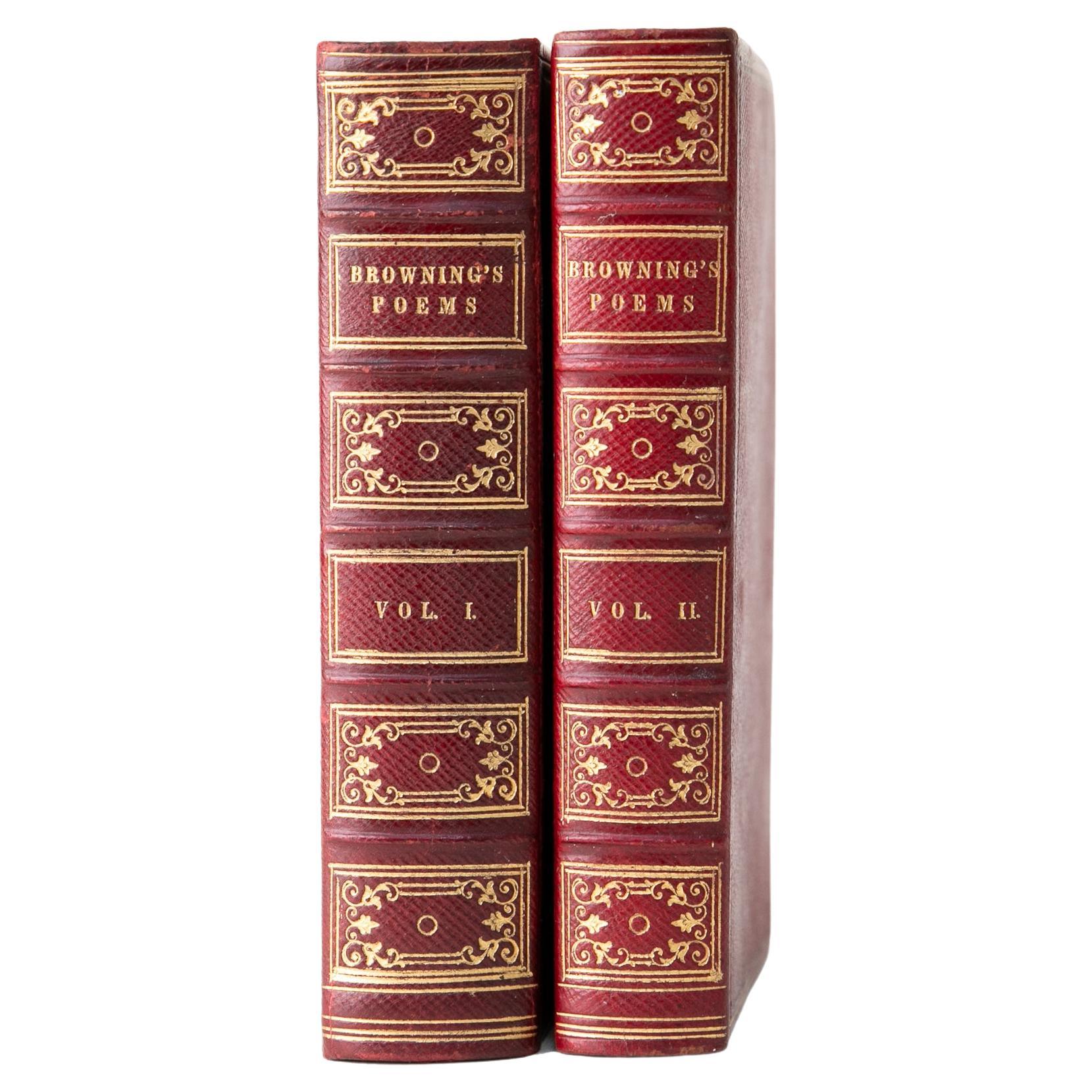 2 Volumes. Elizabeth Barrett Browning, The Poems. For Sale