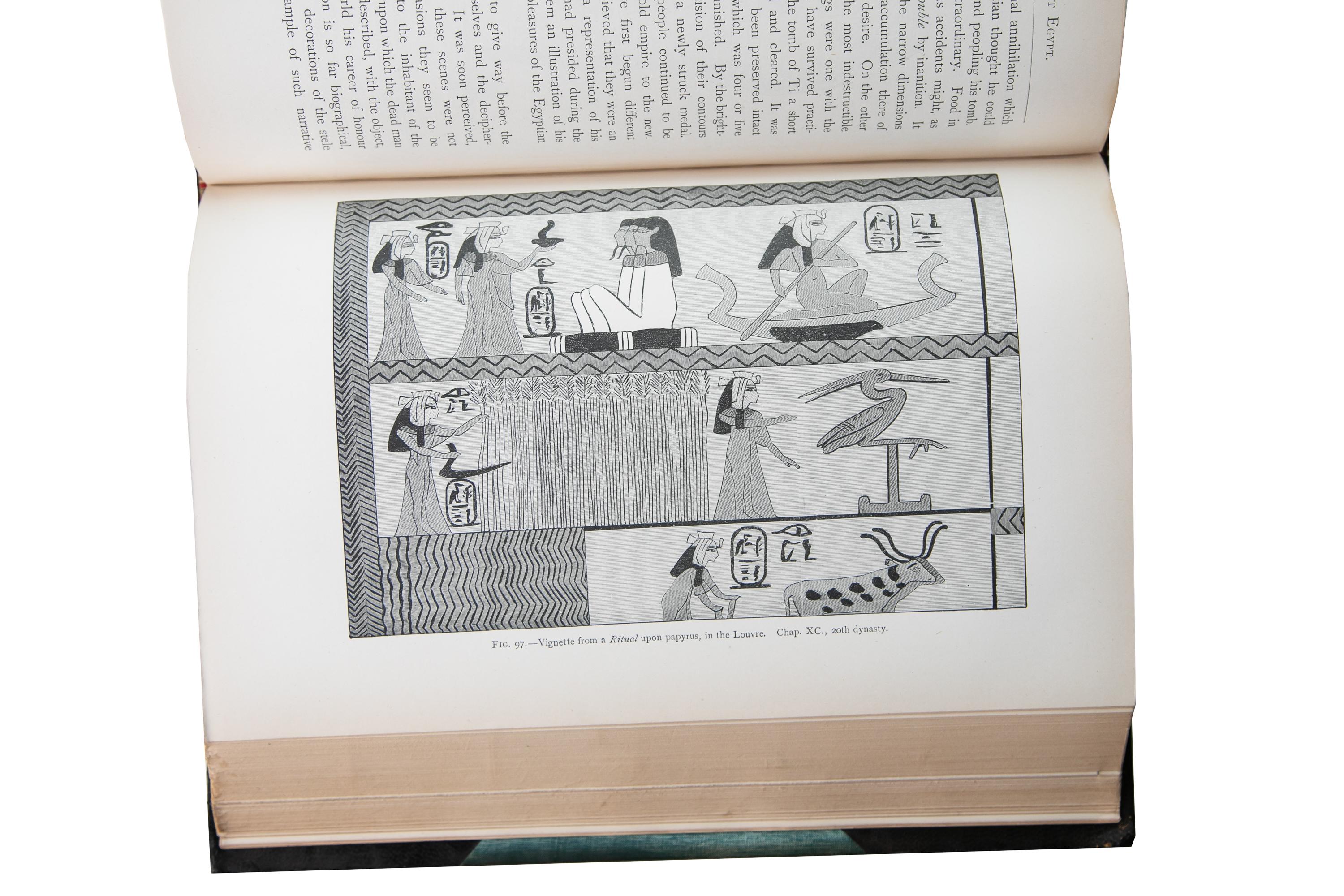 19th Century 2 Volumes. Georges Perrot & Charles Chipiez, A History of Art in Ancient Egypt.