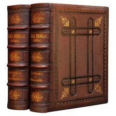 Antique 2 Volumes, Gustave Dore, The Holy Bible