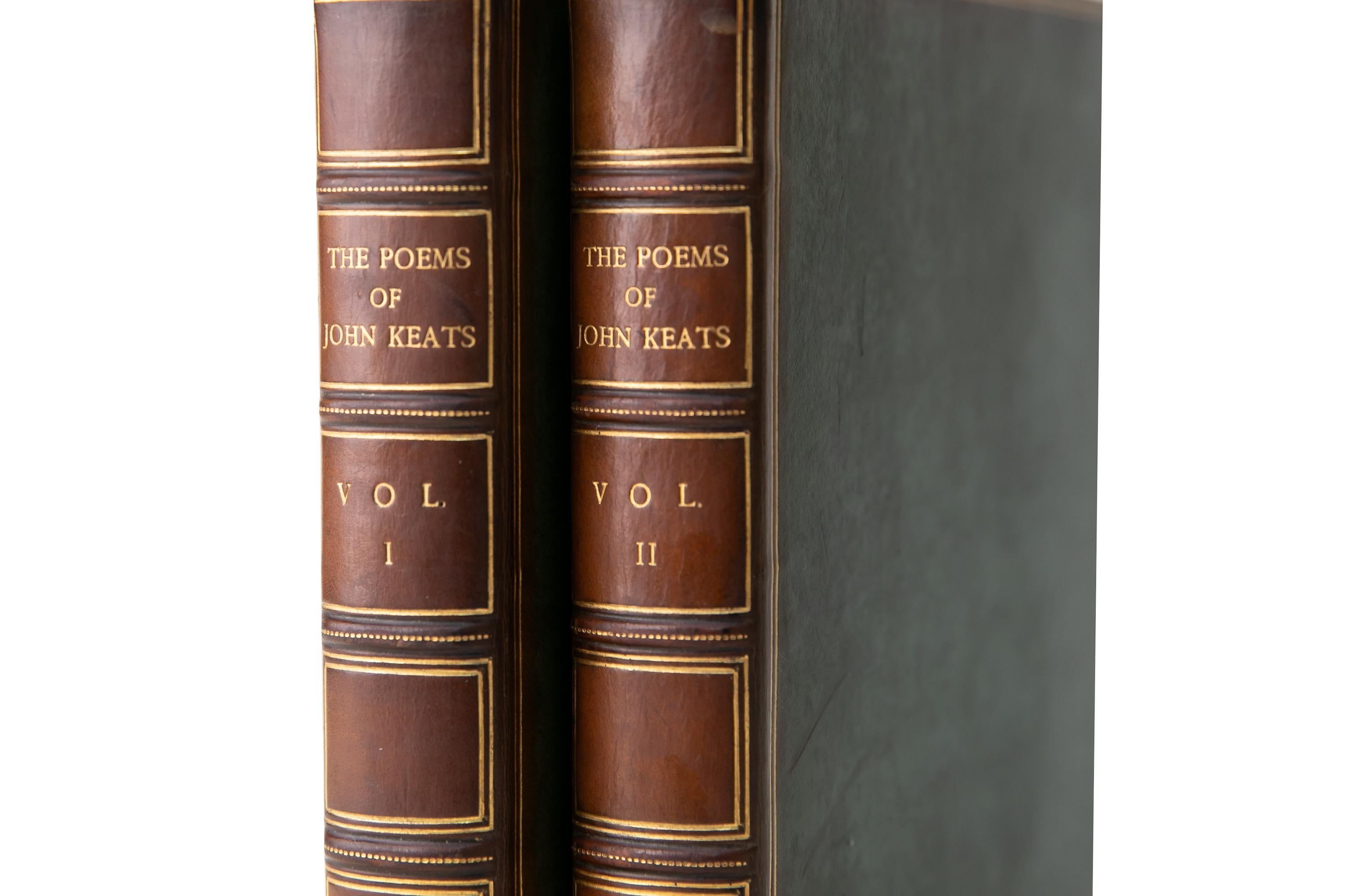 2 Bände. John Keats, Die Gedichte. (20. Jahrhundert) im Angebot