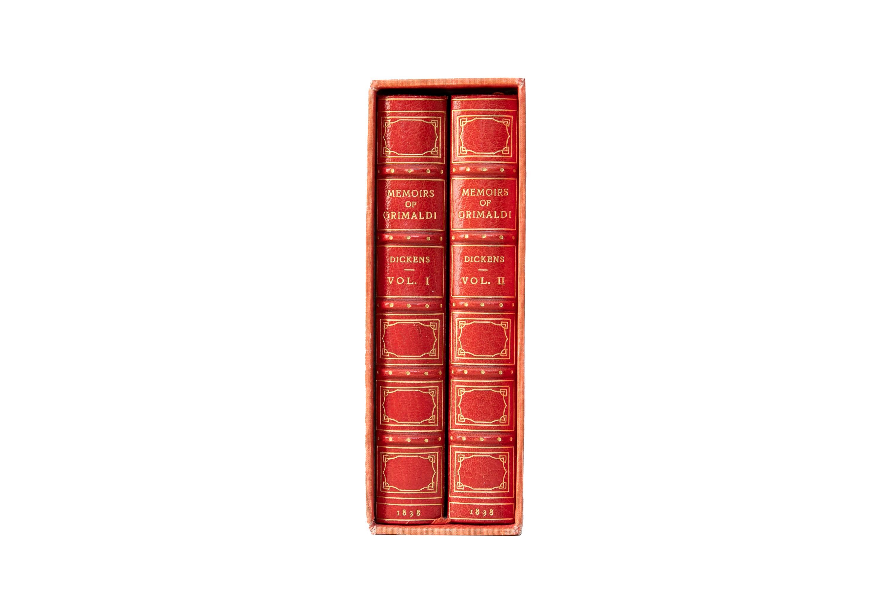 2 Volumes. Charles Dickens, Joseph Grimaldi Memoirs. 2