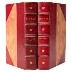 Antique 2 Volumes. Lew Wallace, Ben-Hur.