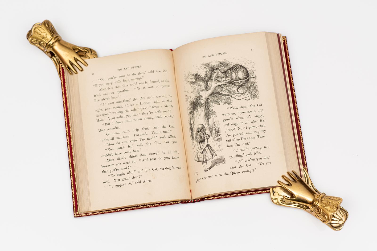 Cuir 2 Volumes. Lewis Carroll. Alice au pays des merveilles et De l'autre côté du miroir. en vente