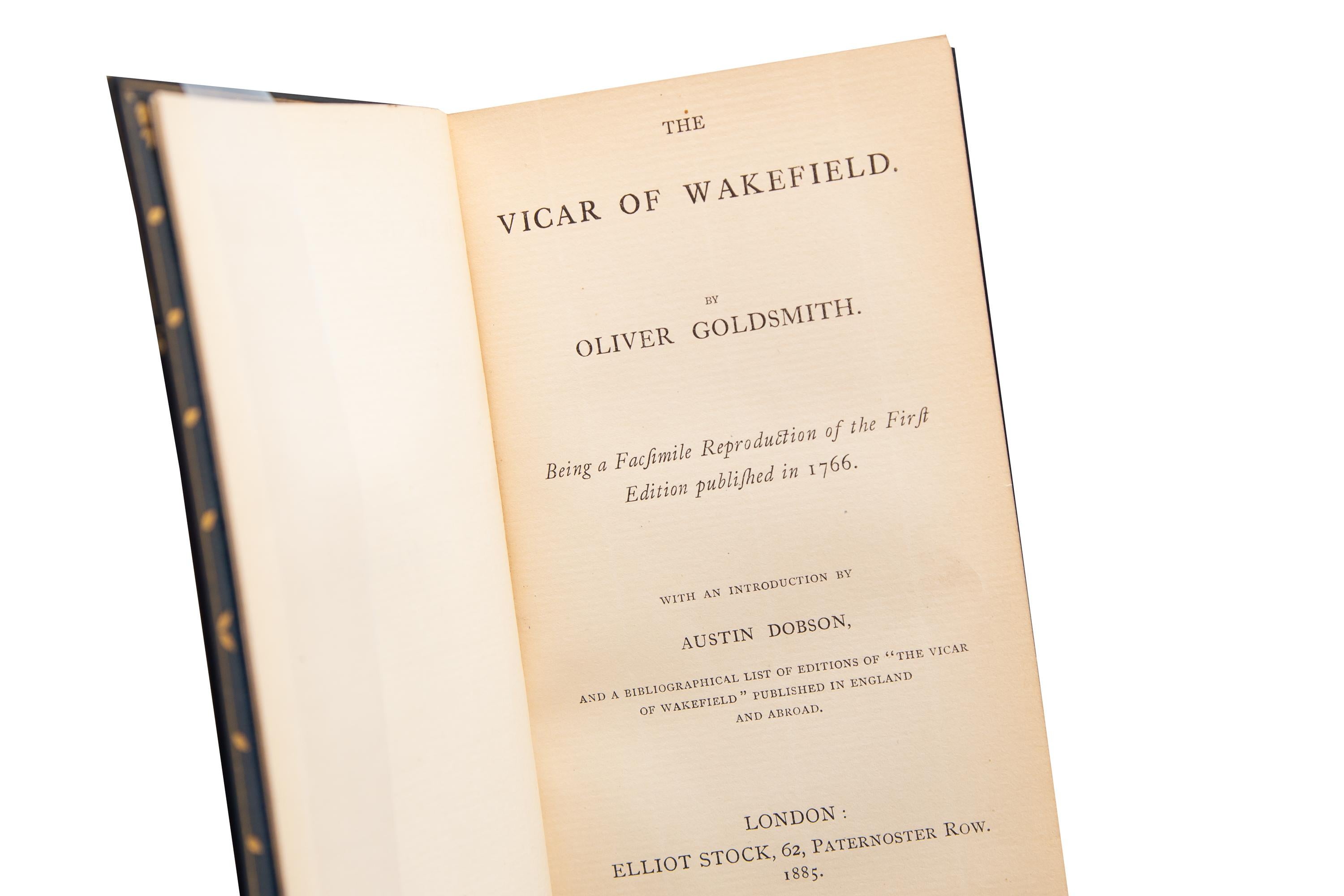 English 2 Volumes, Oliver Goldsmith, the Vicar of Wakefield For Sale