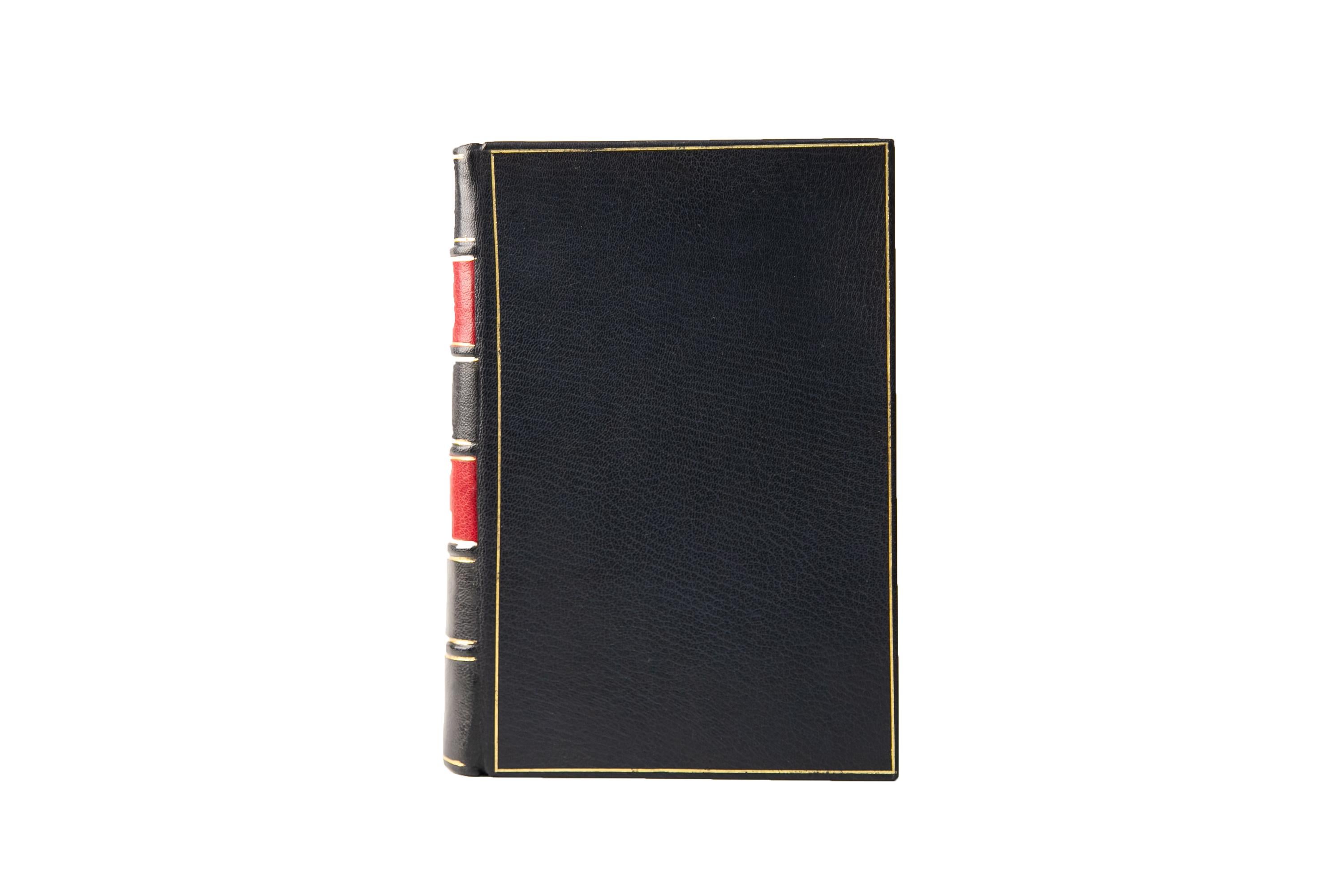 2 Volumes. Sir Winston S. Churchill, The River War. First Edition. Bound in full navy morocco with the covers displaying a gilt-tooled border. Raised bands with panels displaying bordering, lion details, and label lettering, all gilt-tooled, and the