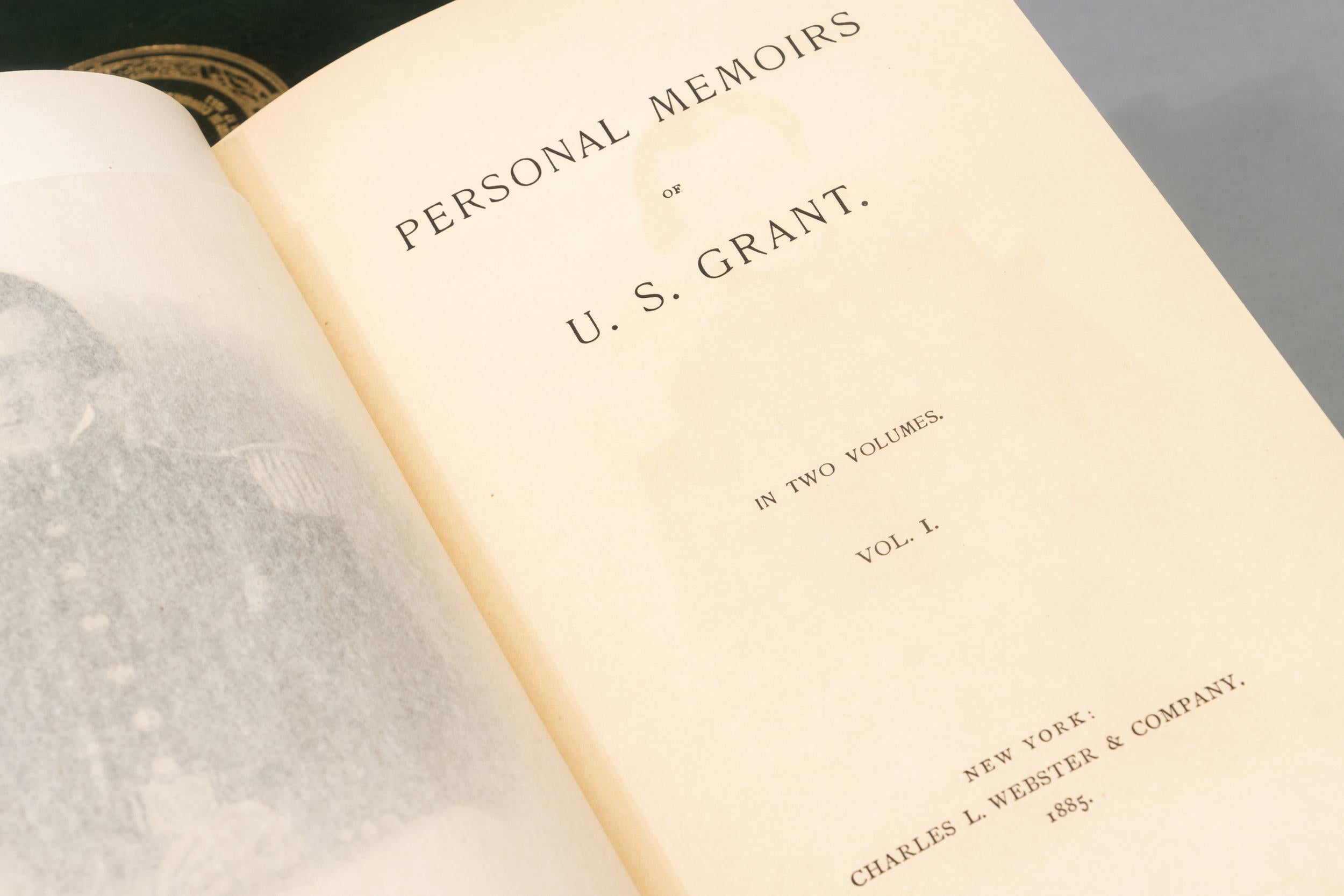 2 Volumes, Ulysses S. Grant, Personal Memoirs In Good Condition In New York, NY