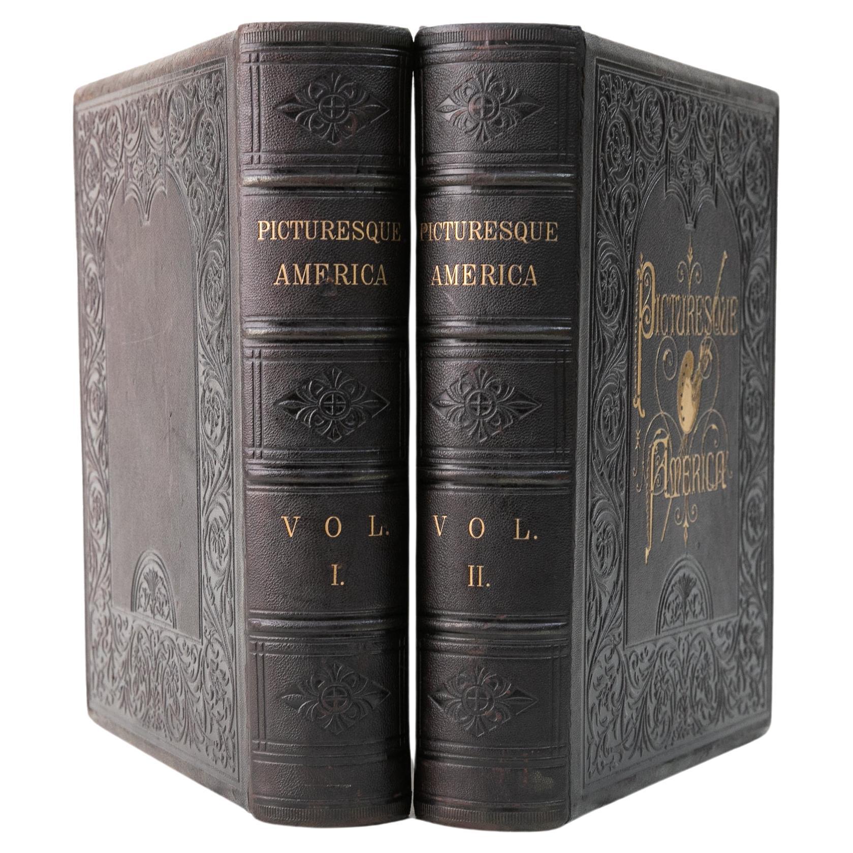 2 Volumes. William Cullen Bryant, Picturesque America. For Sale
