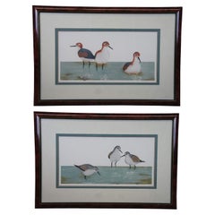 Retro 2 "Wading Sandpipers & Wading Sanderlings" Lithographs by Laura Ocean Birds