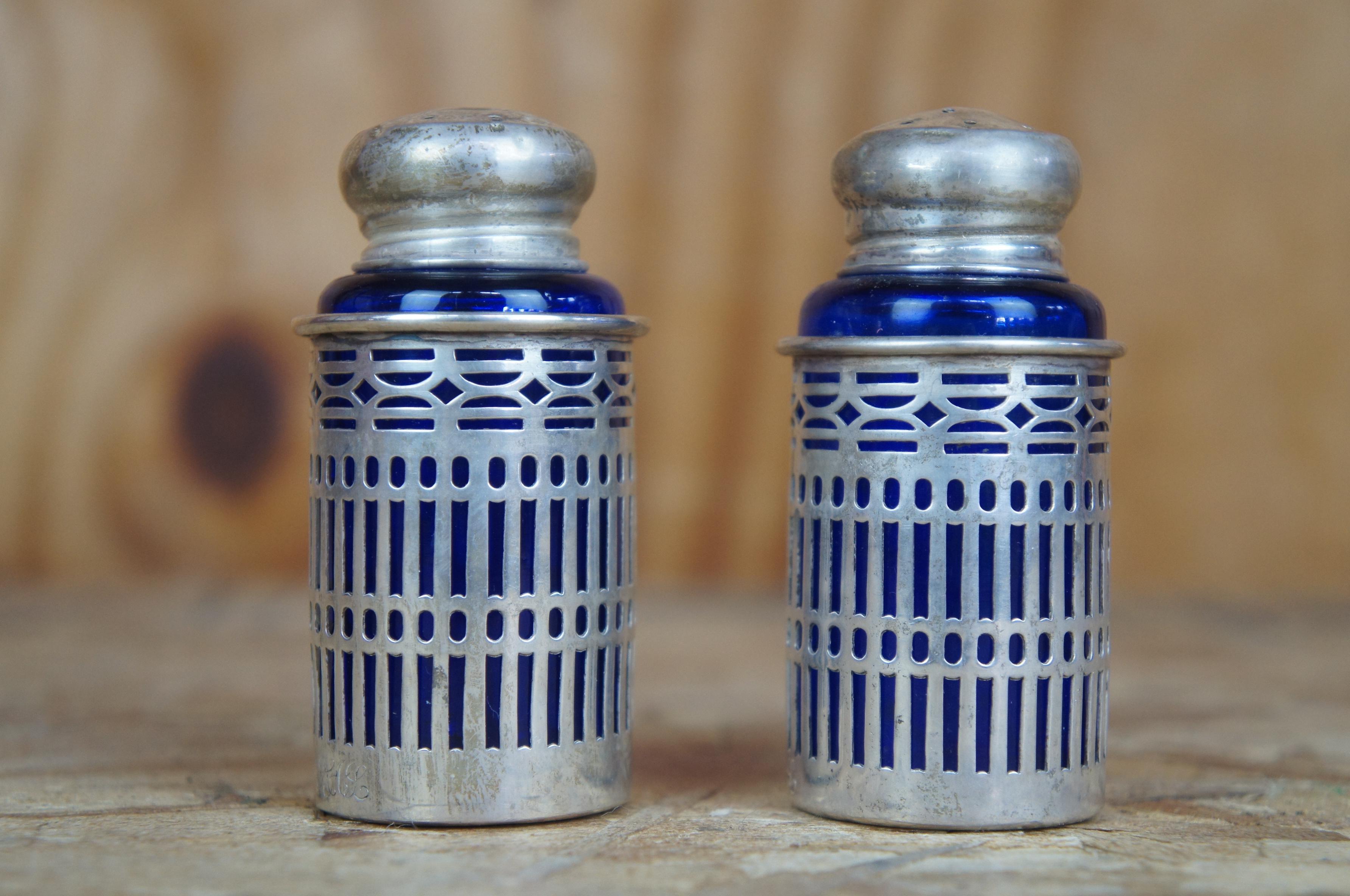 cobalt salt and pepper shakers