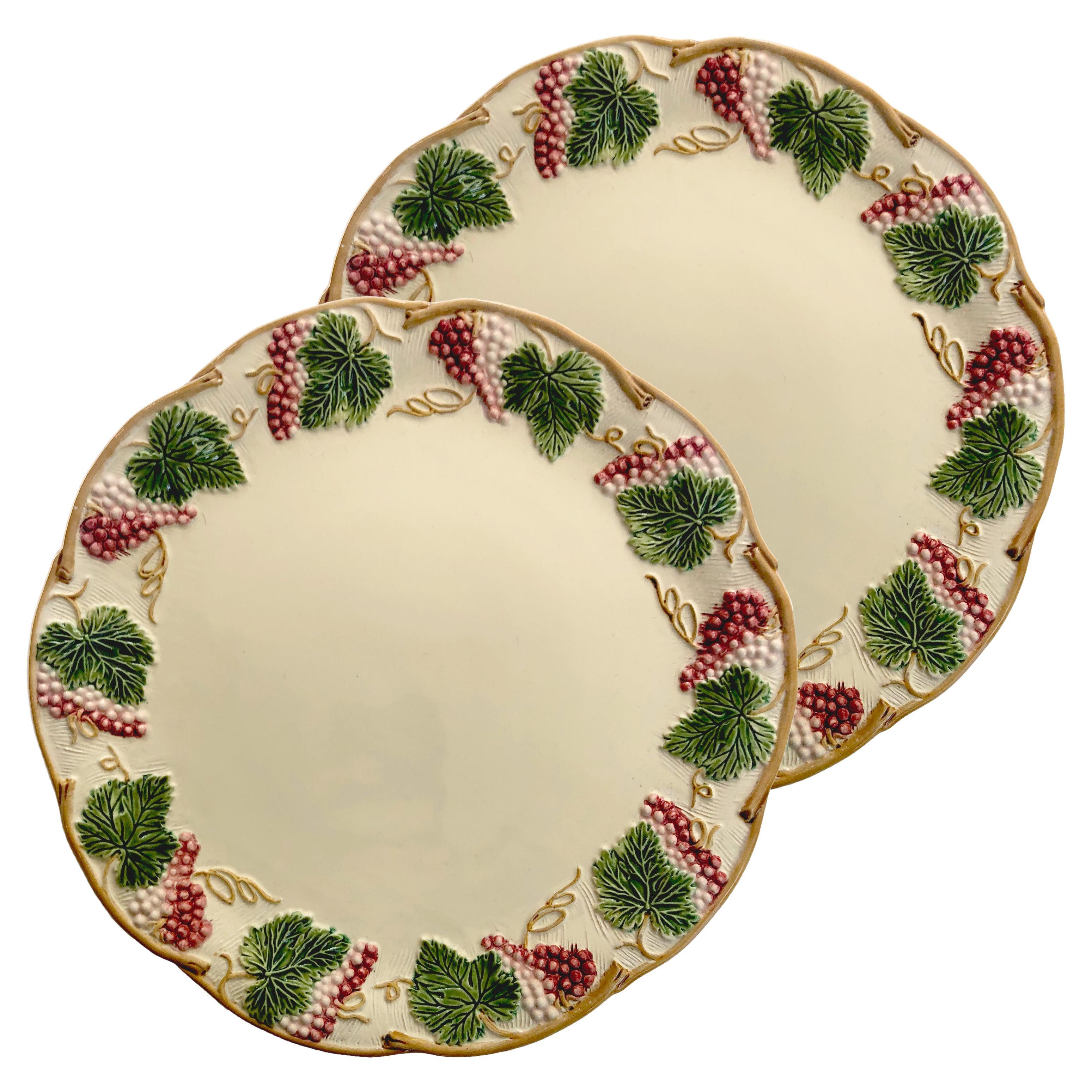 2 Platos blancos floridos "George Sand