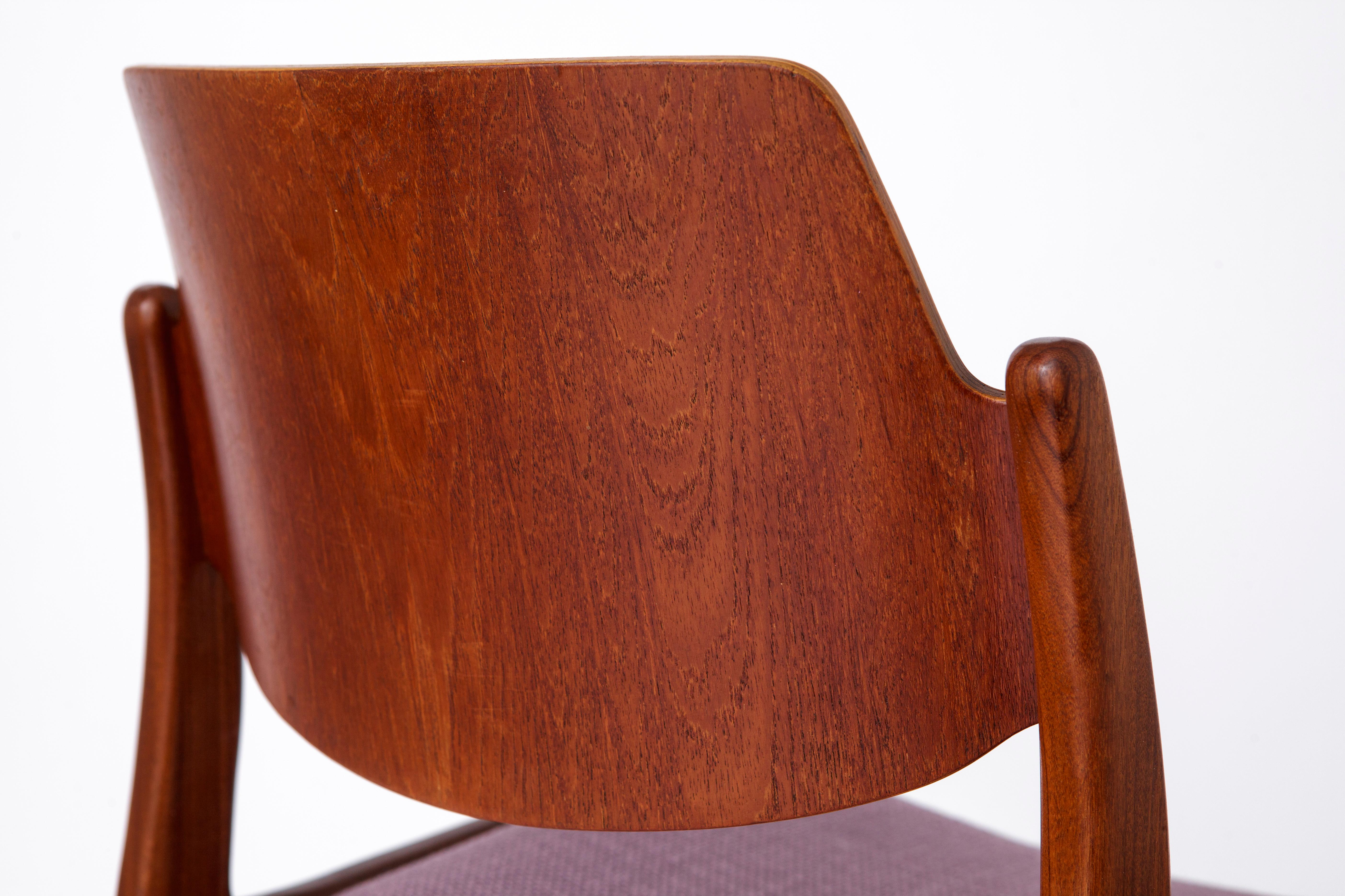 Mid-20th Century 2 Wilkhahn Vintage Chairs 1960s Germany Teak For Sale