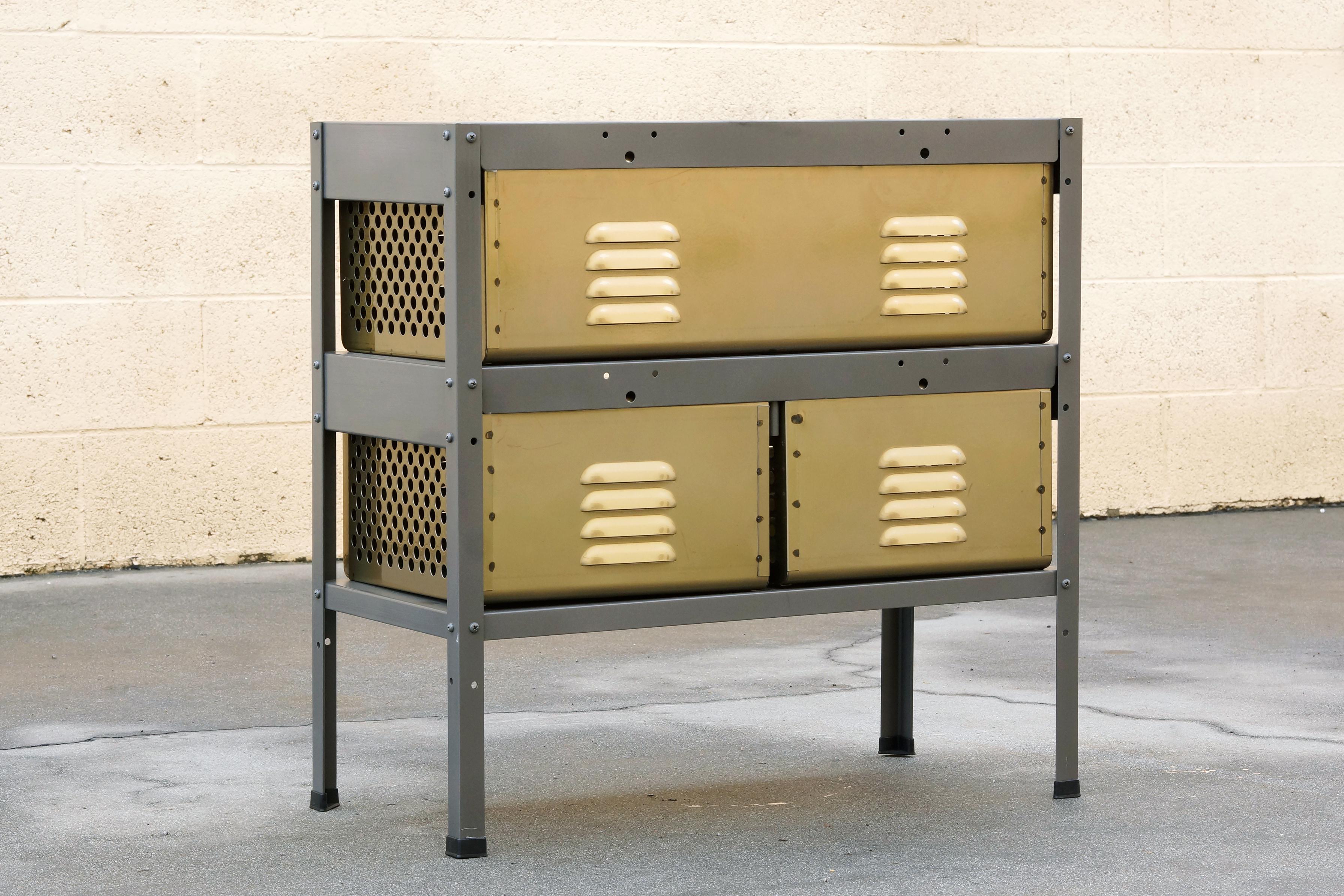 Powder-Coated 2 x 2 Locker Basket Unit, Vintage Inspired and Newly Fabricated to Order For Sale