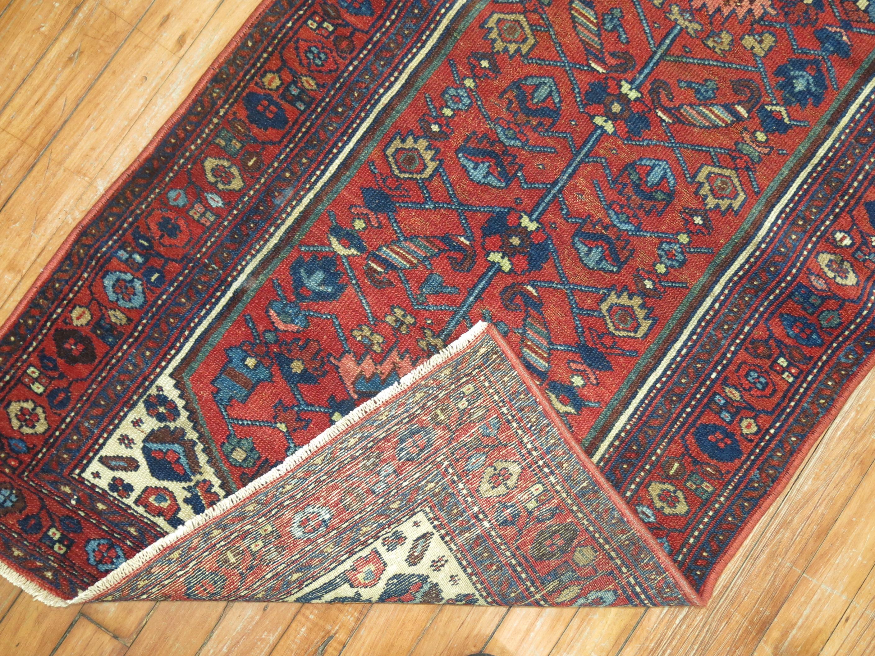 Traditional Handmade Persian Hamedan 20th Century Antique Oriental Rug In Excellent Condition In New York, NY
