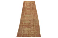 2 x 8 Handcrafted Vintage Turkish Anatolian Terracotta Wool Runner