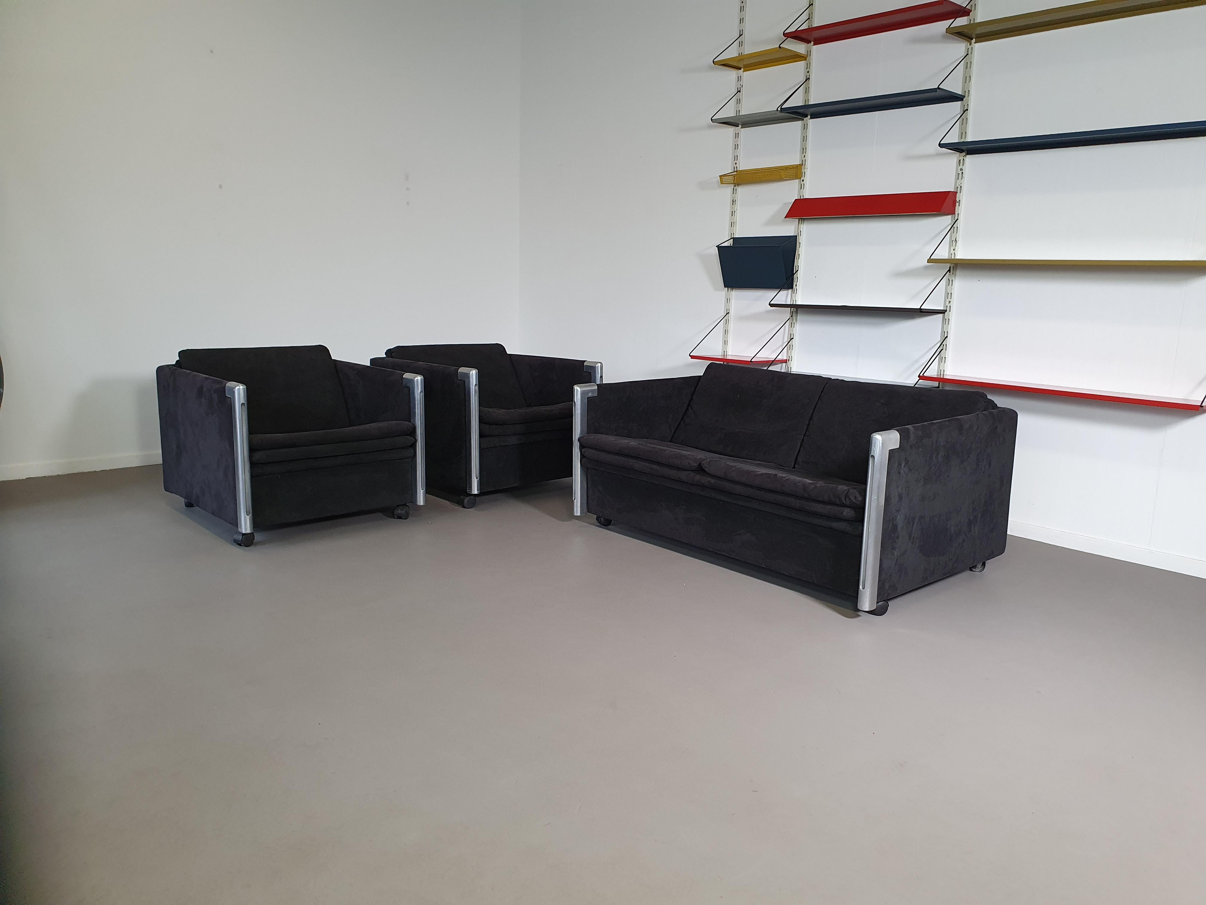 2 x Sessel (sz20) 1 x Sofa (bz20) Modell Sandwich. Design von Claire Bataille  im Angebot 3