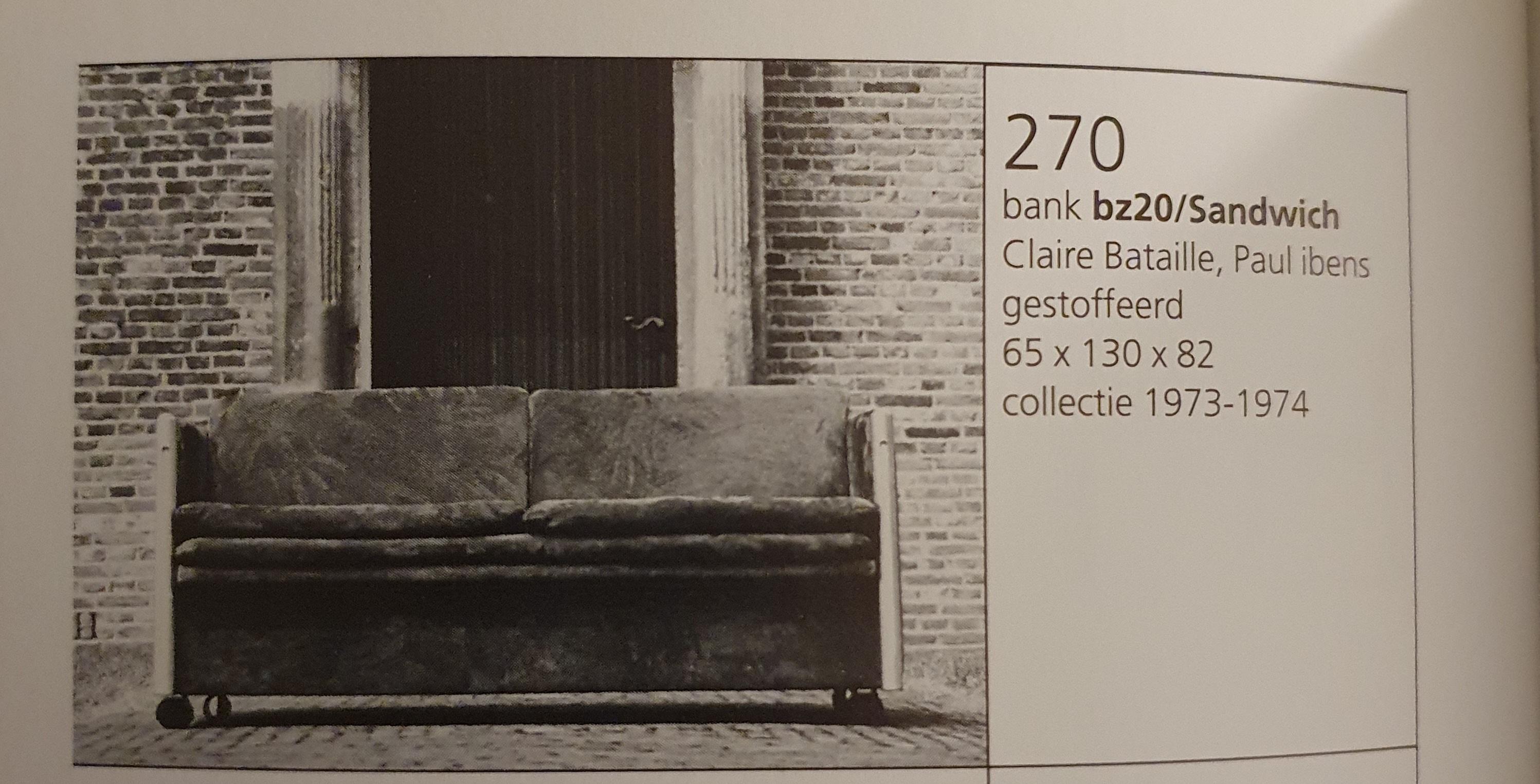 2 x fauteuil (sz20) 1 x canapé (bz20) modèle Sandwich. Design de Claire Bataille  en vente 5