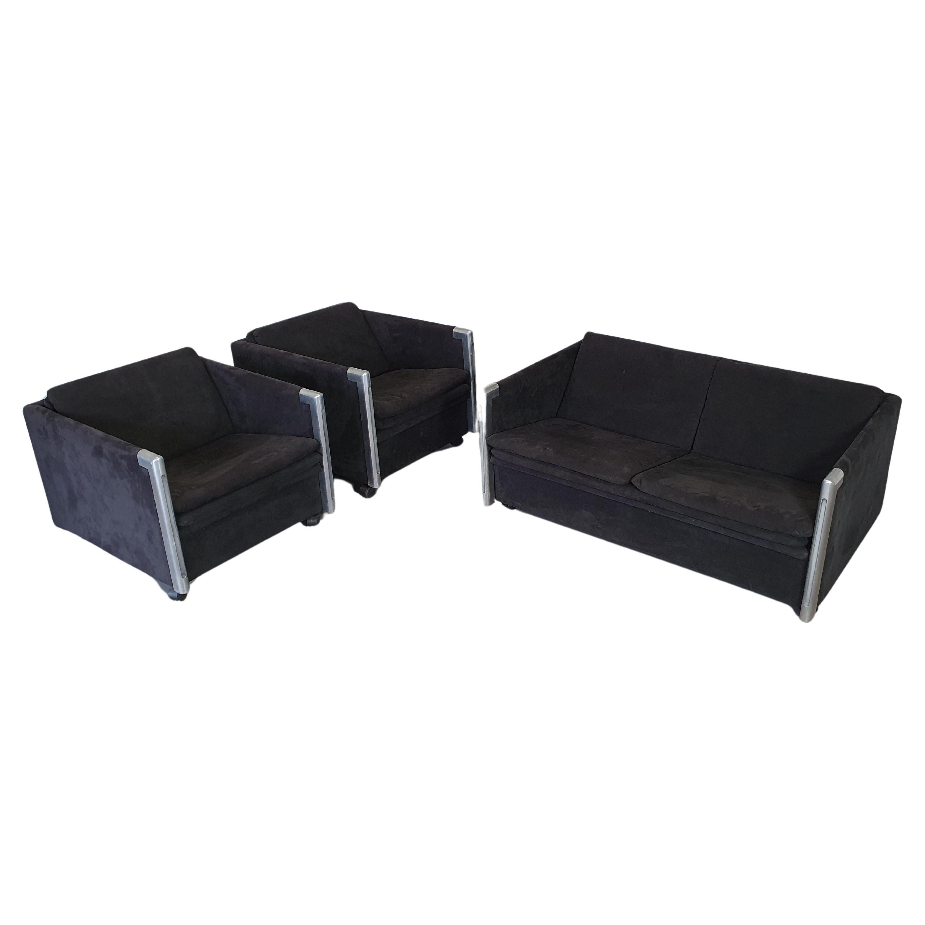 2 x Armchair (sz20) 1 x sofa (bz20) model Sandwich. Design by Claire Bataille  For Sale